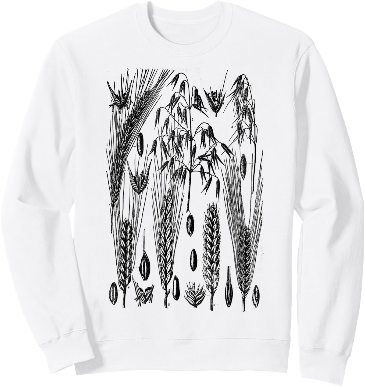 Farmers Grain Wheat Farm Family Wheat Vintage Wheat Print Sweatshirt - Sweatshirt | White