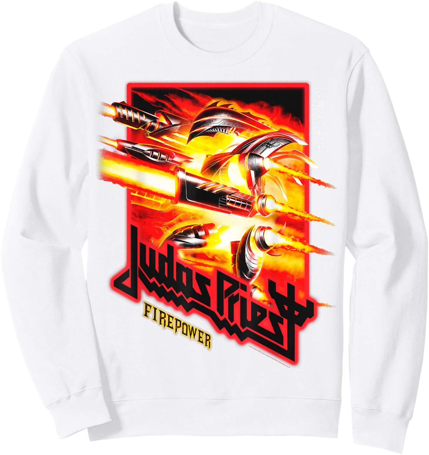 Judas Priest – Firepower Figure Red Sweatshirt - Sweatshirt | White