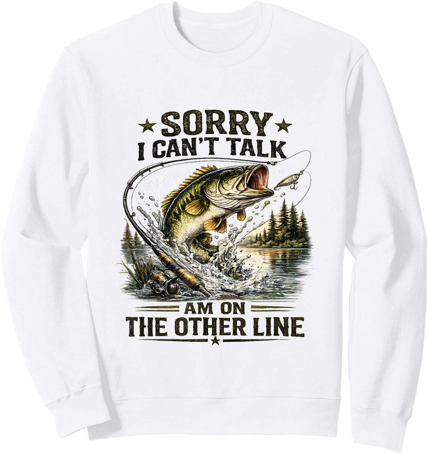 Sorry, I Can't Talk, I'm On The Other Line Sweatshirt - Sweatshirt | White