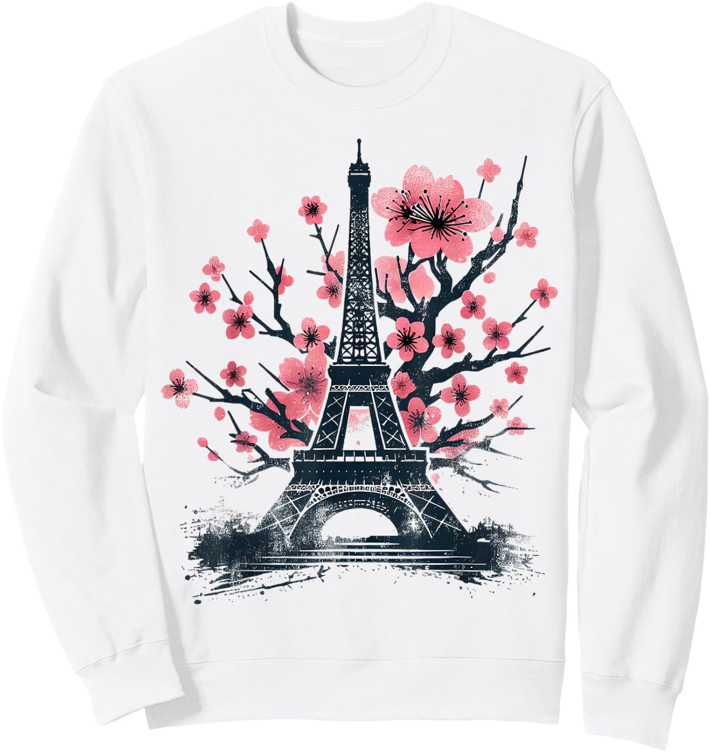 Paris Eiffel Tower Vintage Parisian , white, S Sweatshirt - Sweatshirt | White