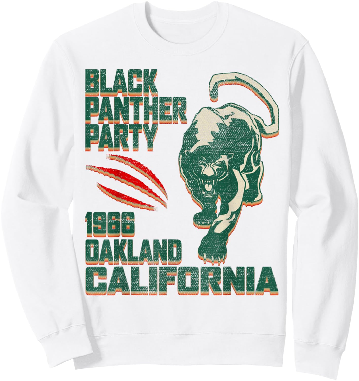Vintage Oakland California 1966 Black Panther Party Sweatshirt - Sweatshirt | White