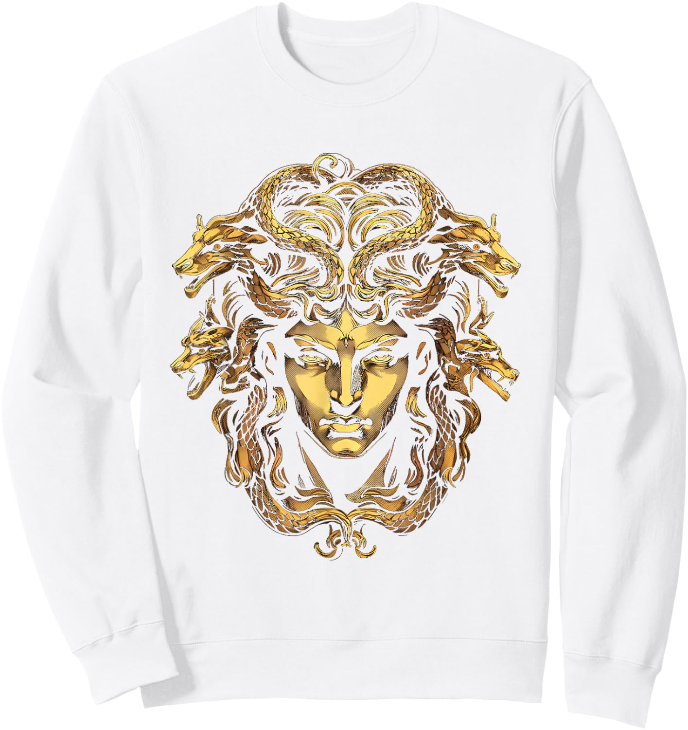 Medusa Head Greek Mythology Ancient Snake Hair Sweatshirt - Sweatshirt | White