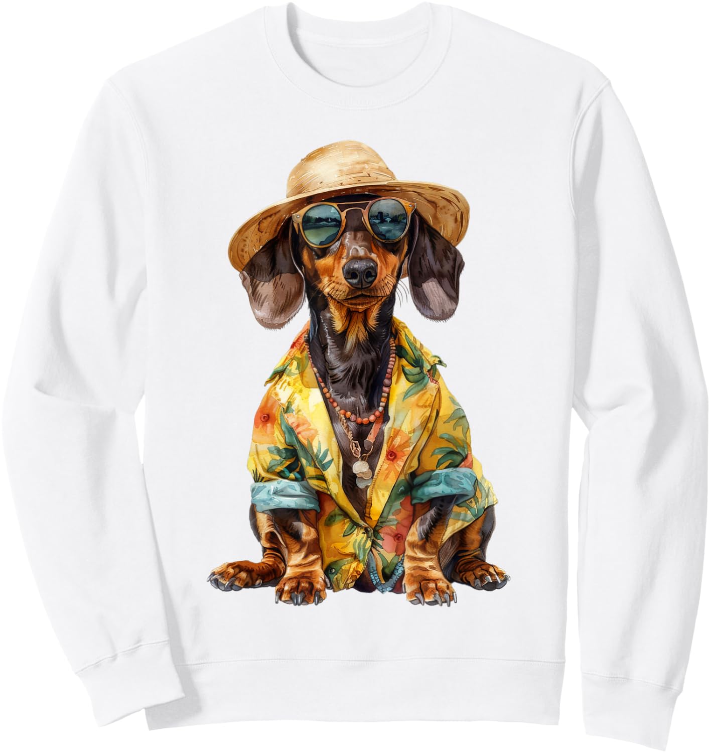 Summer Dog Dackel & Dachshund Sweatshirt - Sweatshirt | White