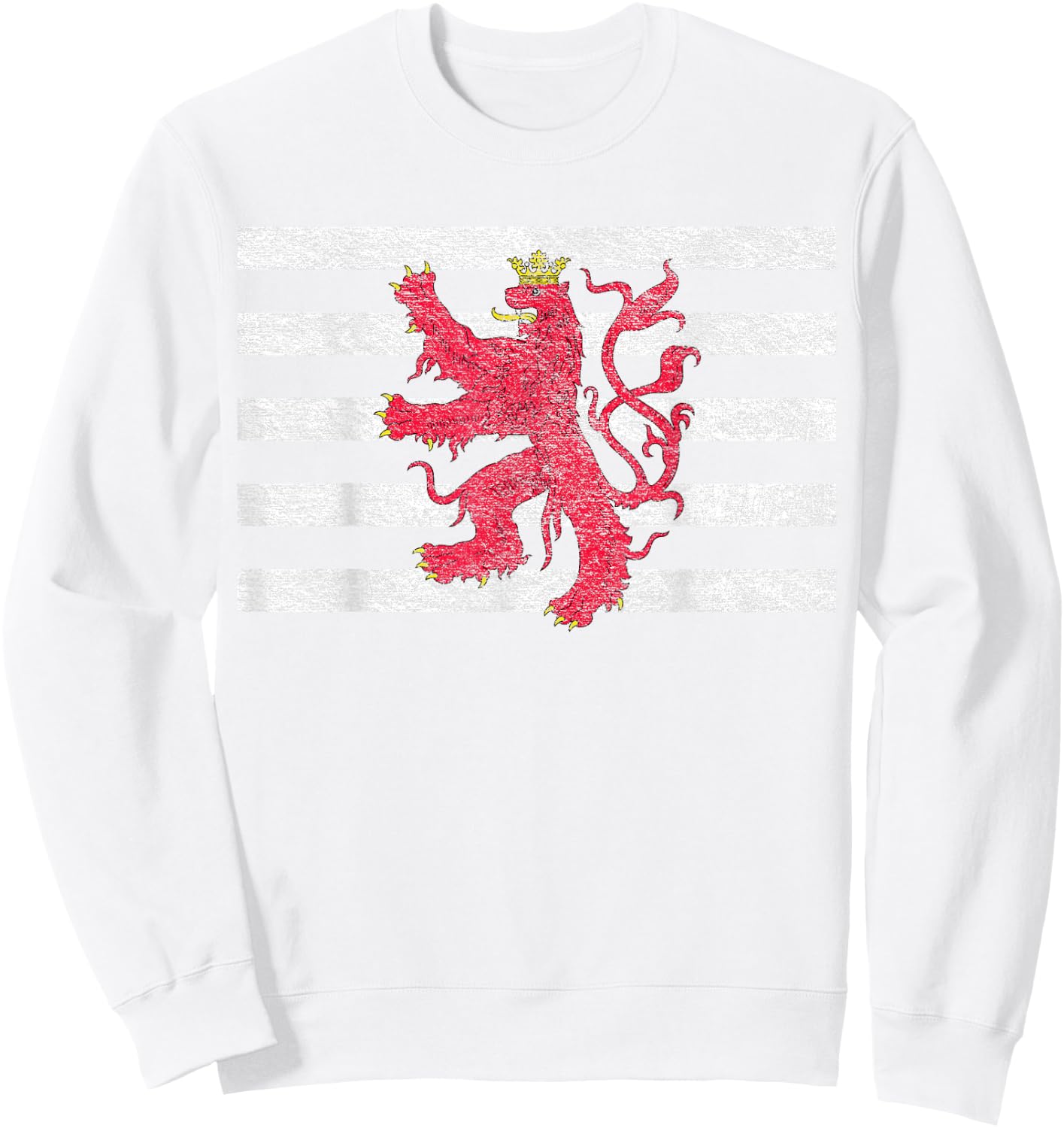 Luxembourg Flag Red Lion Ensign Version Sweatshirt - Sweatshirt | White