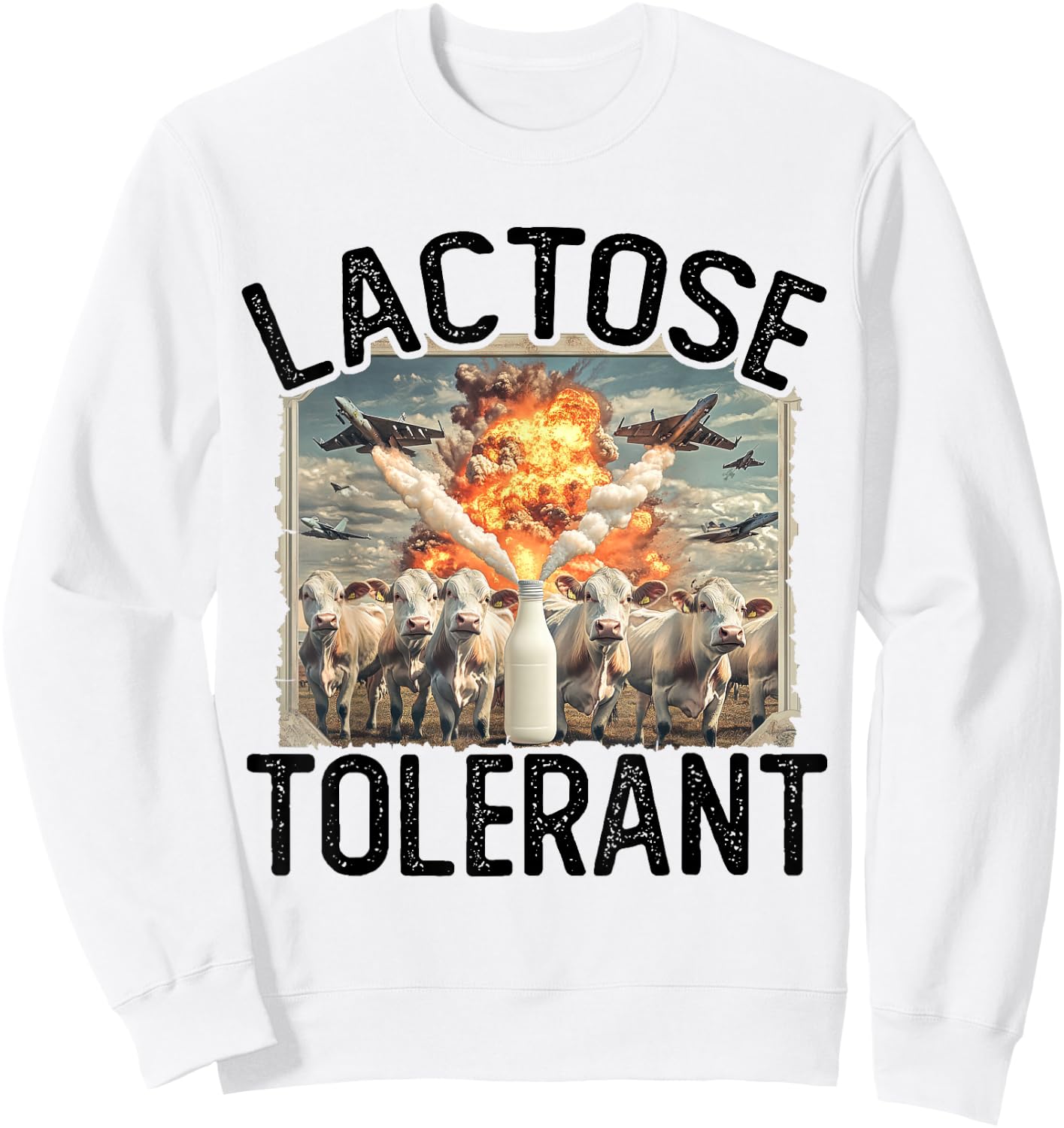 Lactose Tolerant | Milk Lover | Pro Dairy Sweatshirt - Sweatshirt | White