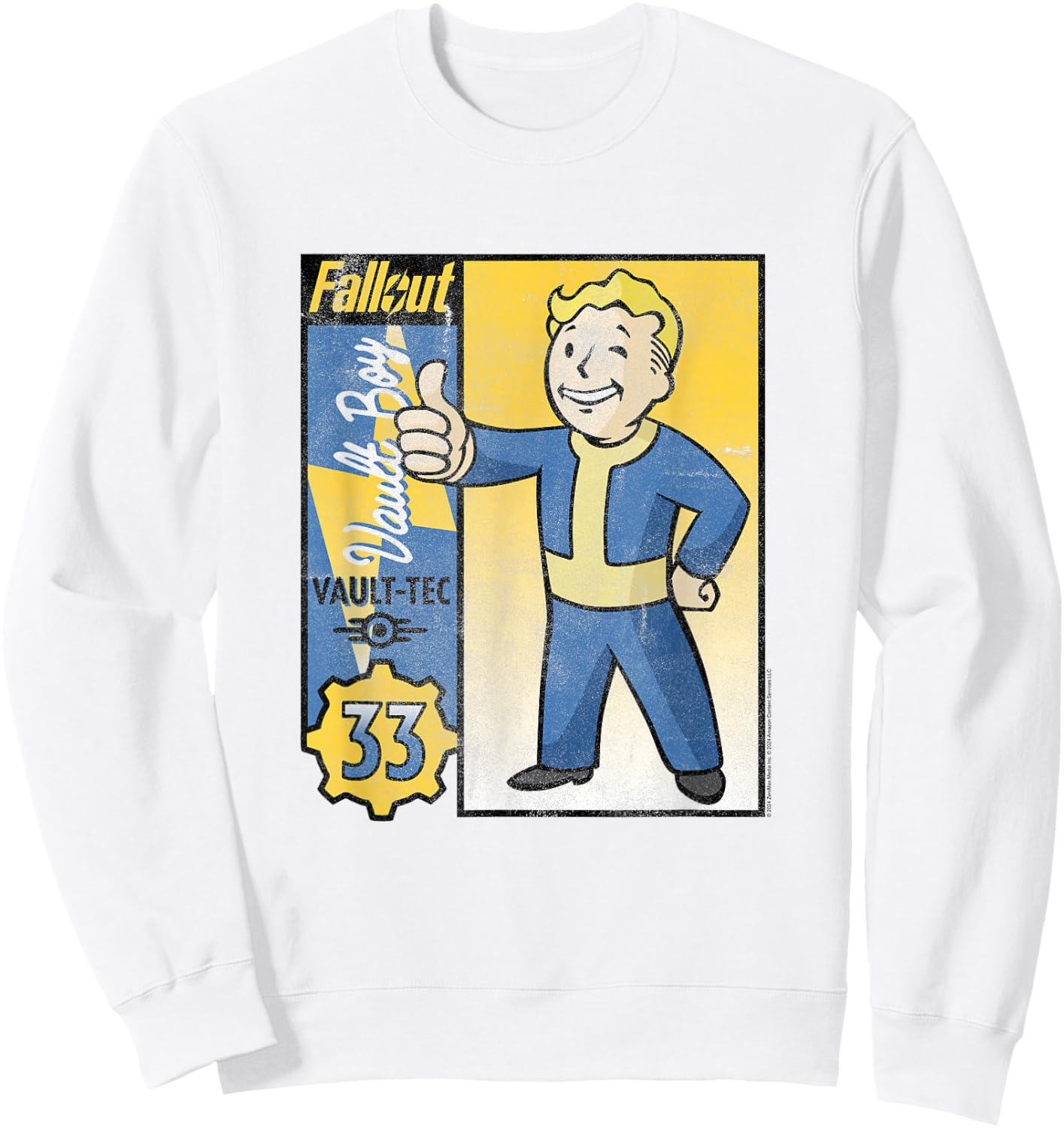 Fallout TV Series Vault-Tec Trading Card , White Sweatshirt - Sweatshirt | White