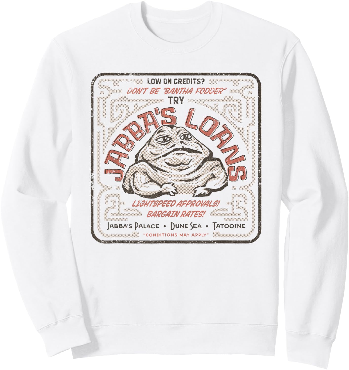Star Wars Jabba The Hutt Loans Comic Sweatshirt - Sweatshirt | White