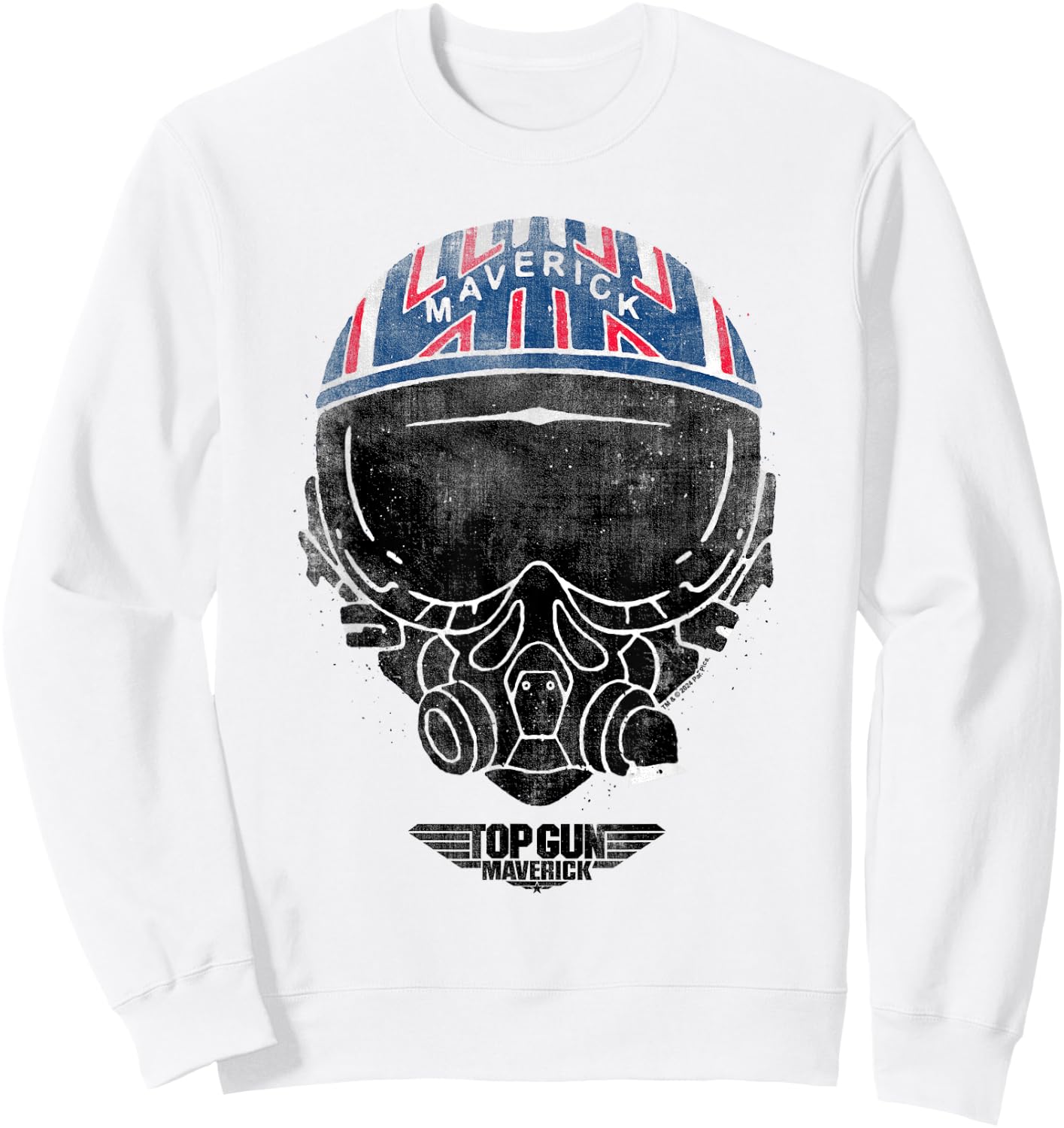 Top Gun Maverick Helmet , grey, S Sweatshirt - Sweatshirt | White