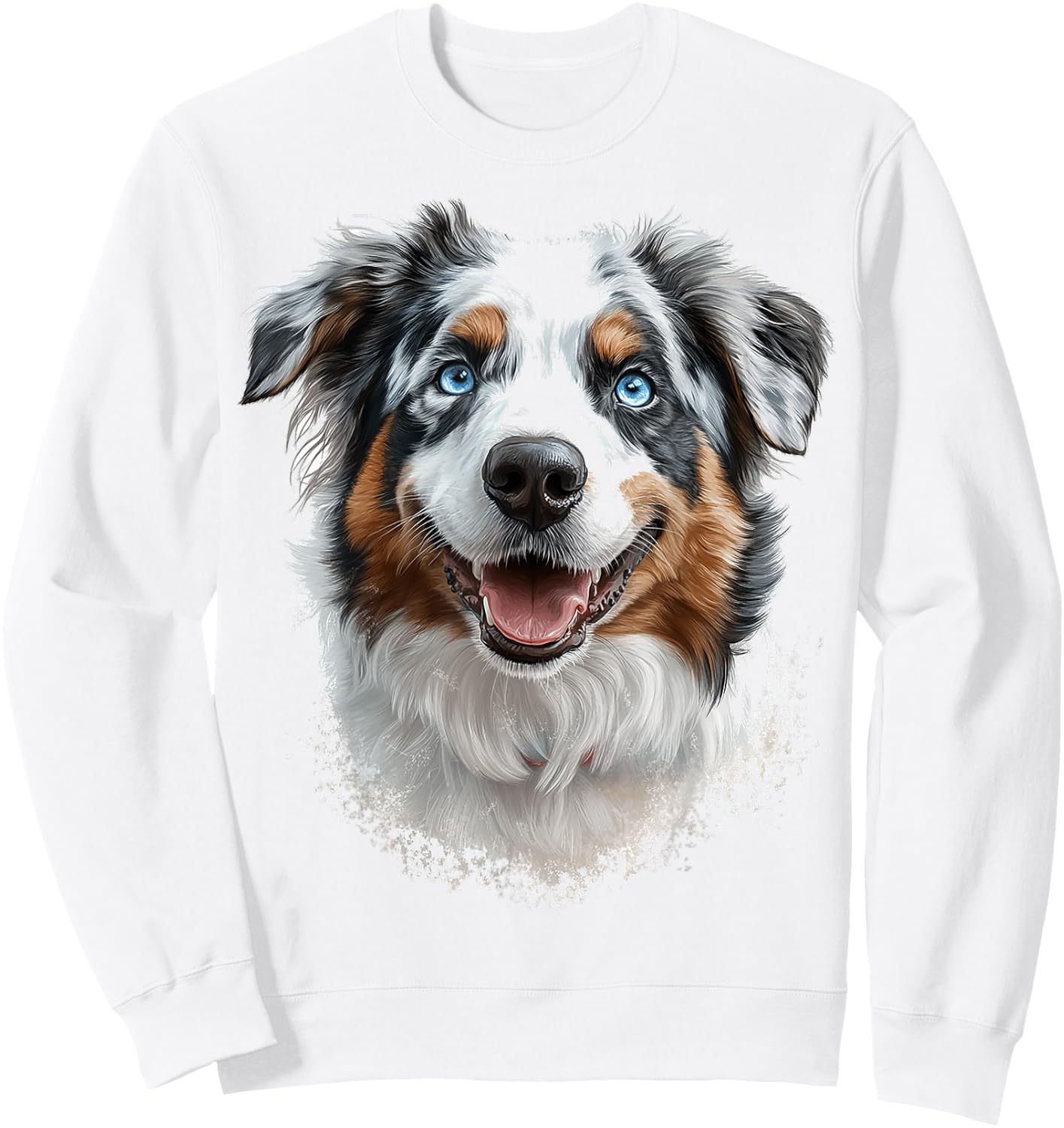 Australian Shepherd Dog Motif Pet Art Australian Shepherd Women Kids Sweatshirt - Sweatshirt | White