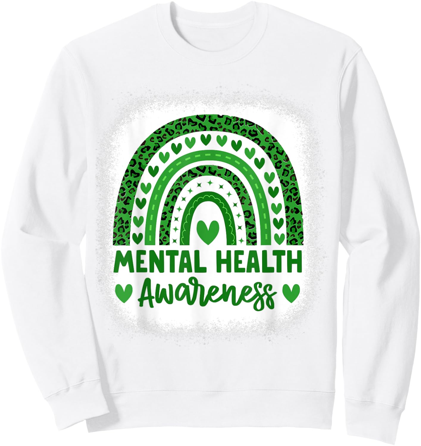 Mental Health Awareness Green Ribbon Women Mental Health Sweatshirt - Sweatshirt | White