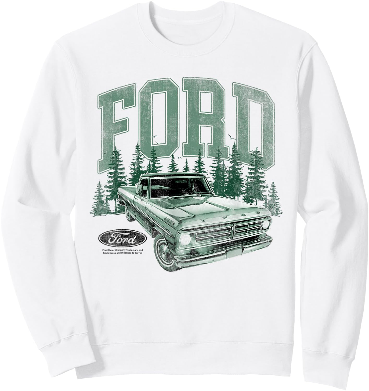 Ford Trucks F150 Pickup Forest Sweatshirt - Sweatshirt | White