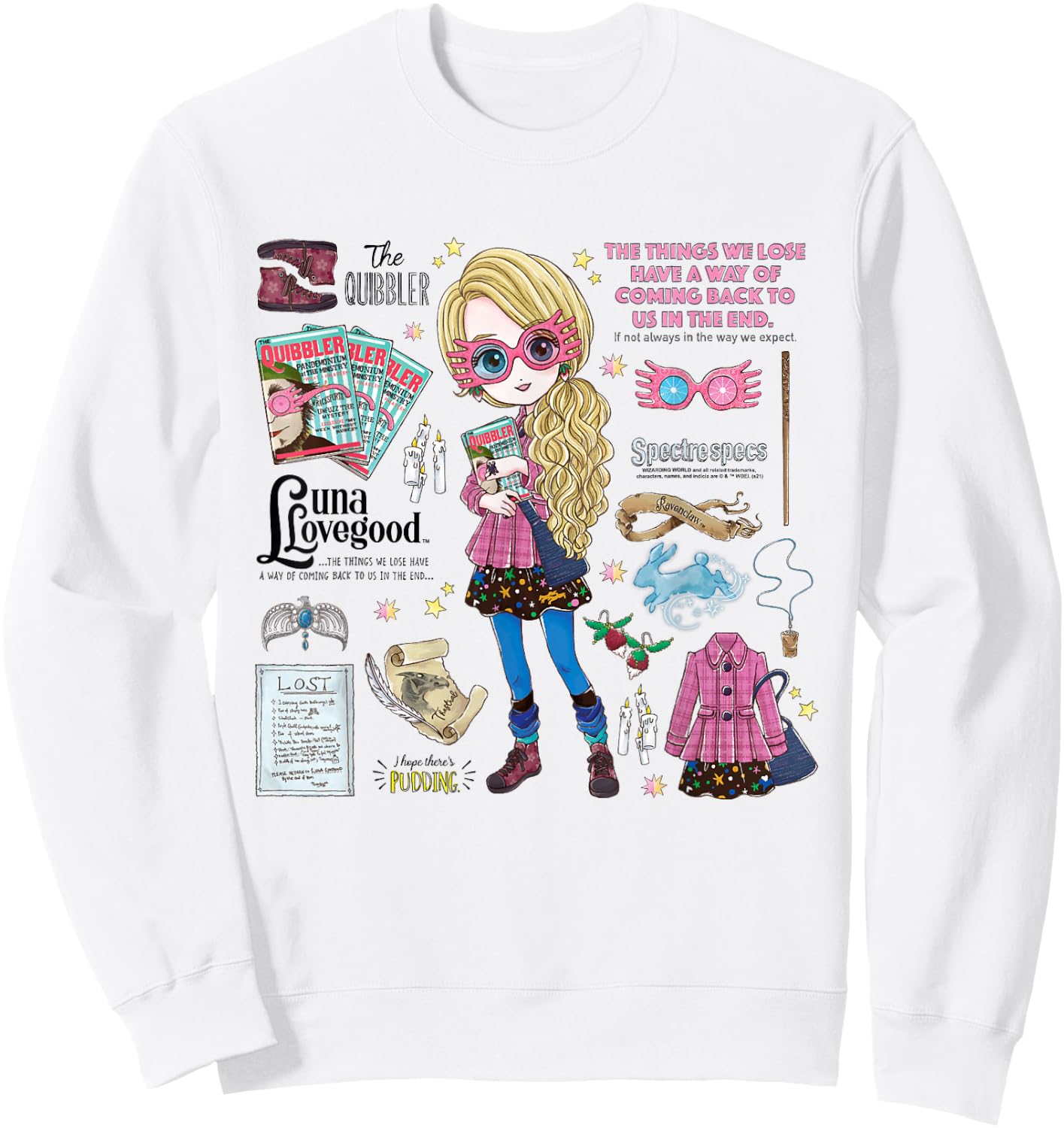 Harry Potter Everything That is Luna Lovegood Small Sweatshirt - Sweatshirt | White