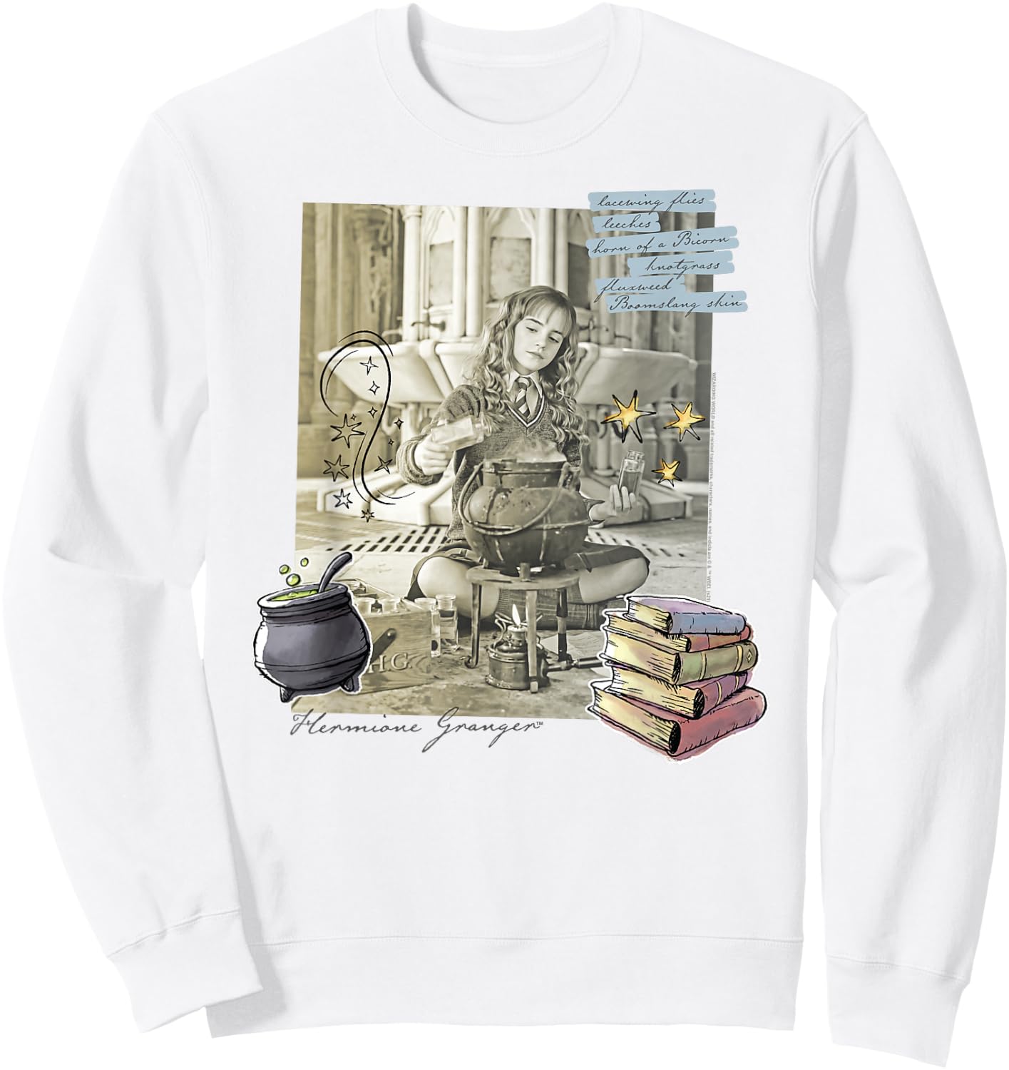 Harry Potter Hermione Granger Potion Movie Still Sweatshirt - Sweatshirt | White