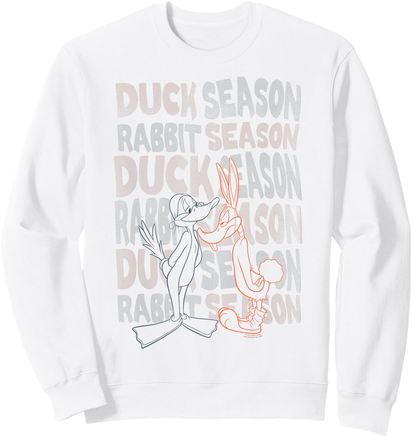 Looney Tunes Duck Season Rabbit Season Sweatshirt - Sweatshirt | White