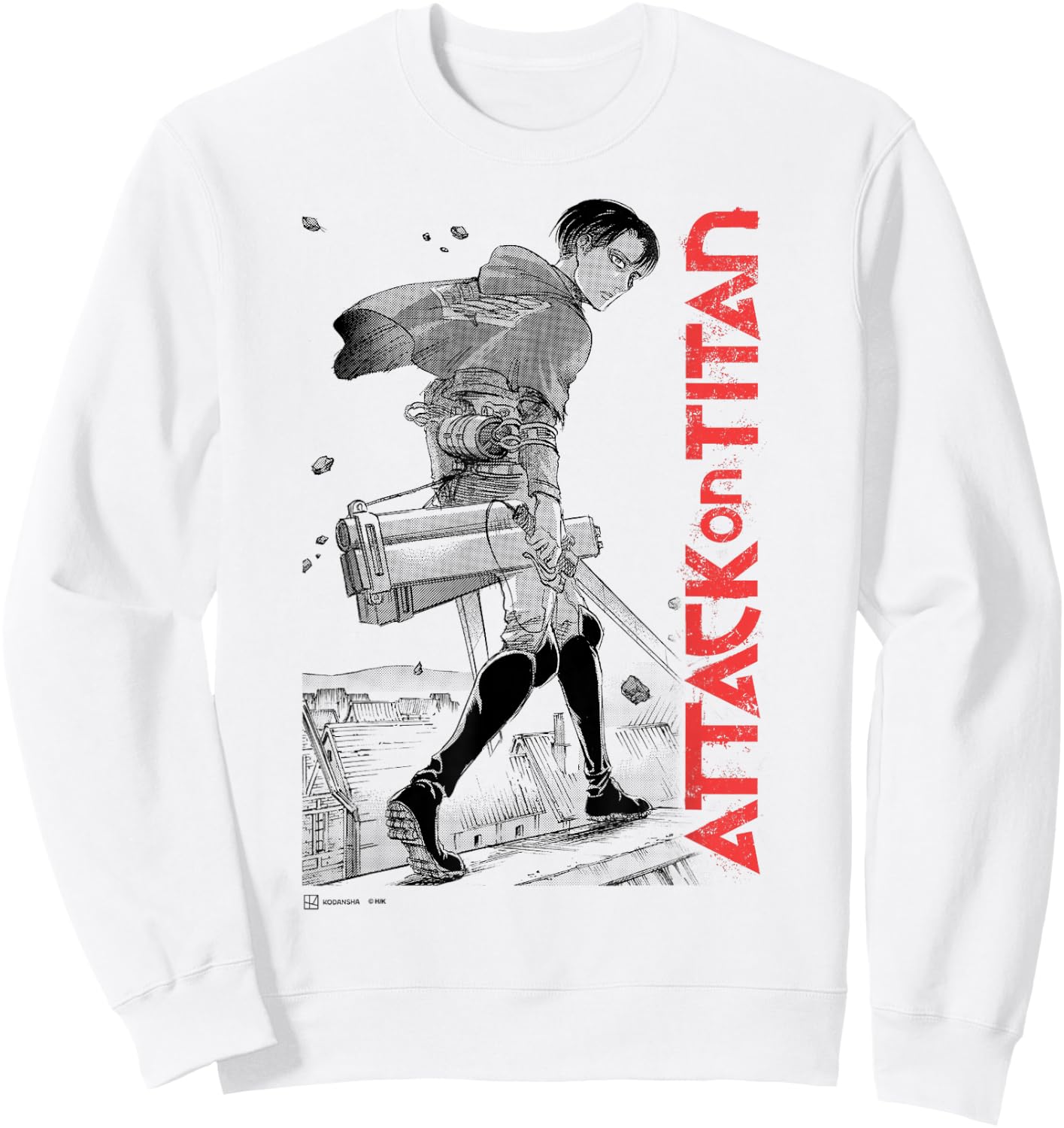 Attack on Titan Levi Ackerman Japanese Manga Epic Portrait Sweatshirt - Sweatshirt | White