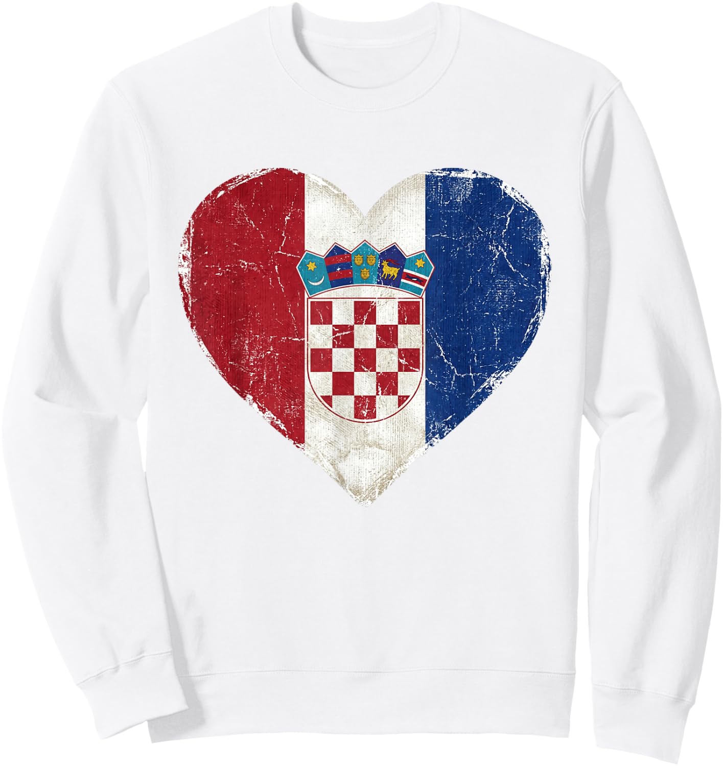 Croatia Hrvatska Flag Zagreb Croatian Jersey Retro Sweatshirt - Sweatshirt | White