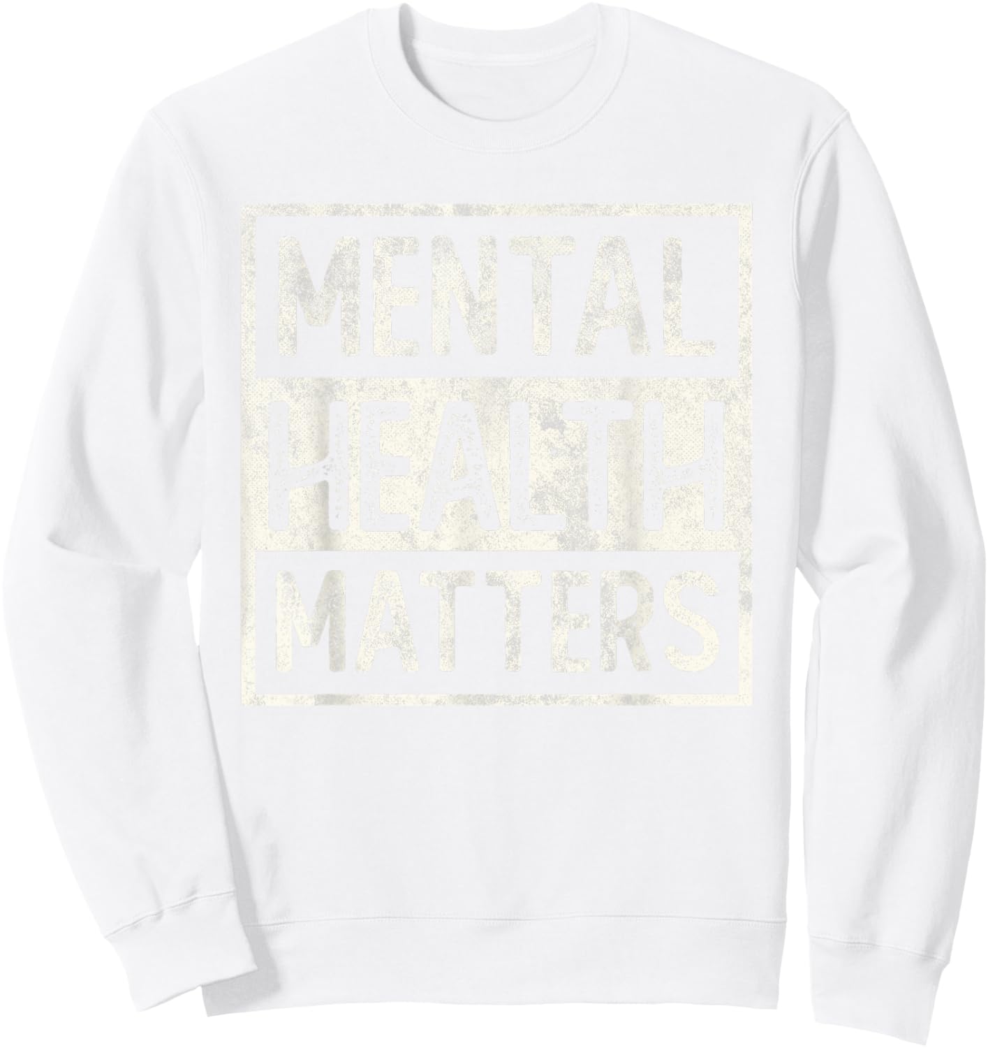 Vintage MENTAL HEALTH MATTERS Behavioral Counselor Team Sweatshirt - Sweatshirt | White