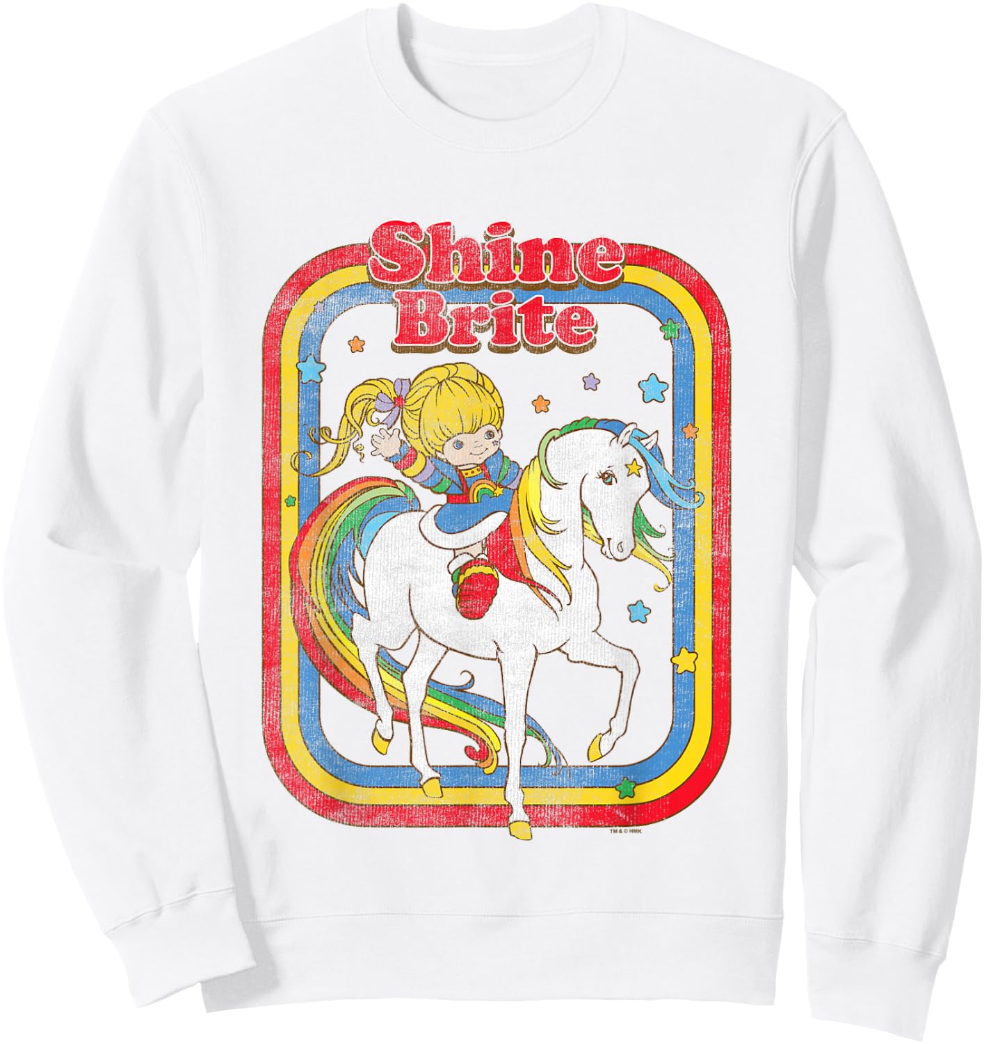 Rainbow Brite & Starlite Shine Bright BFF's , White Sweatshirt - Sweatshirt | White