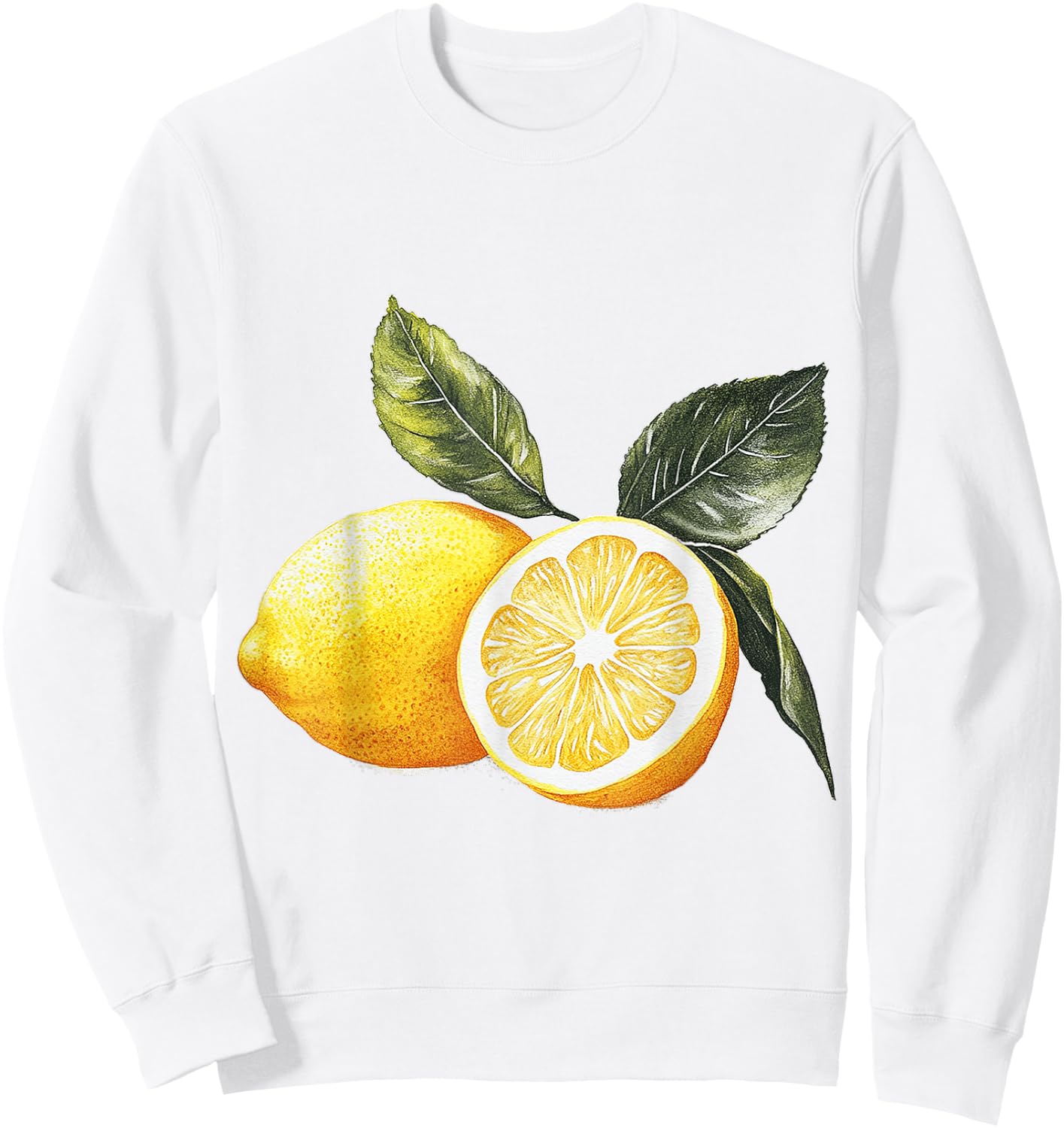 Lemon Fruit Graphic Lemon , White Sweatshirt - Sweatshirt | White