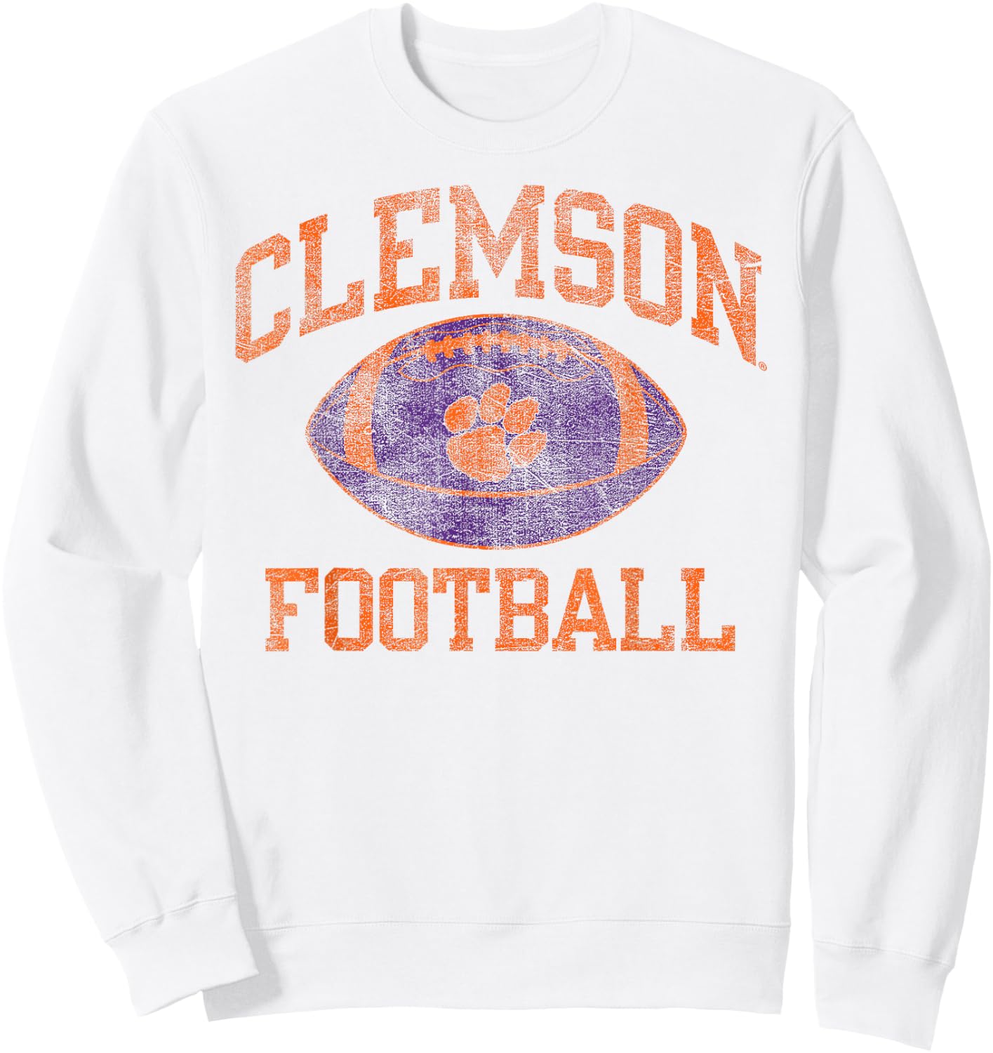 Clemson Tigers Football Intensity White Officially Licensed Sweatshirt - Sweatshirt | White
