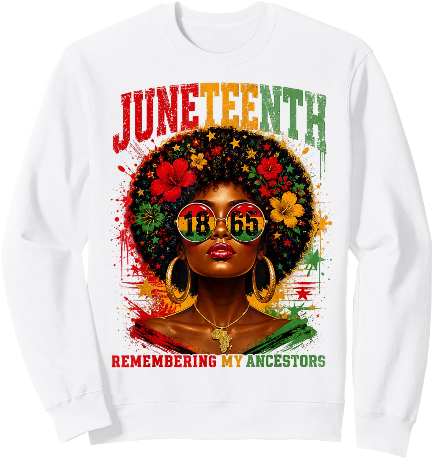 Remembering My Ancestors Black African American Juneteenth Sweatshirt - Sweatshirt | White