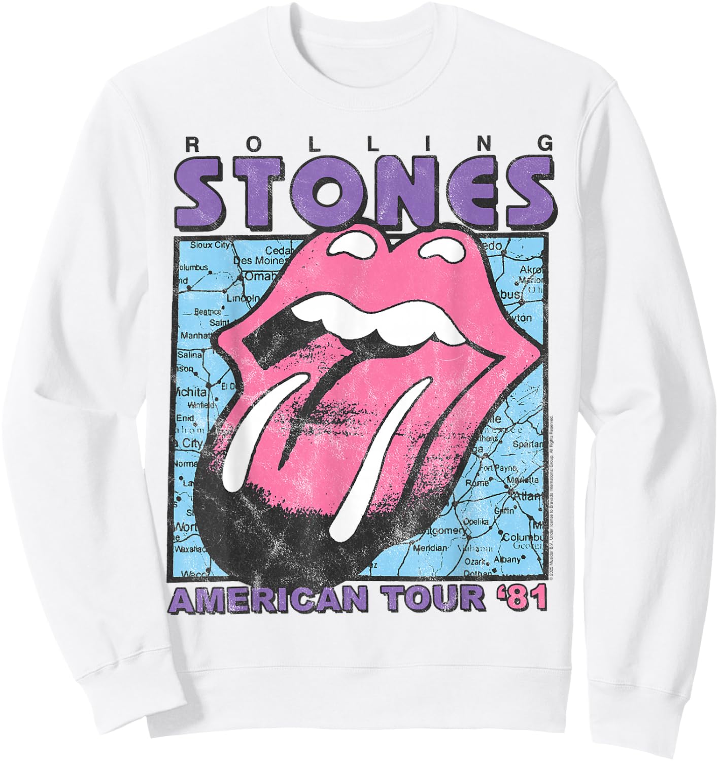 Official The Rolling Stones Tour 81 Grey for Vintage Fans Sweatshirt - Sweatshirt | White