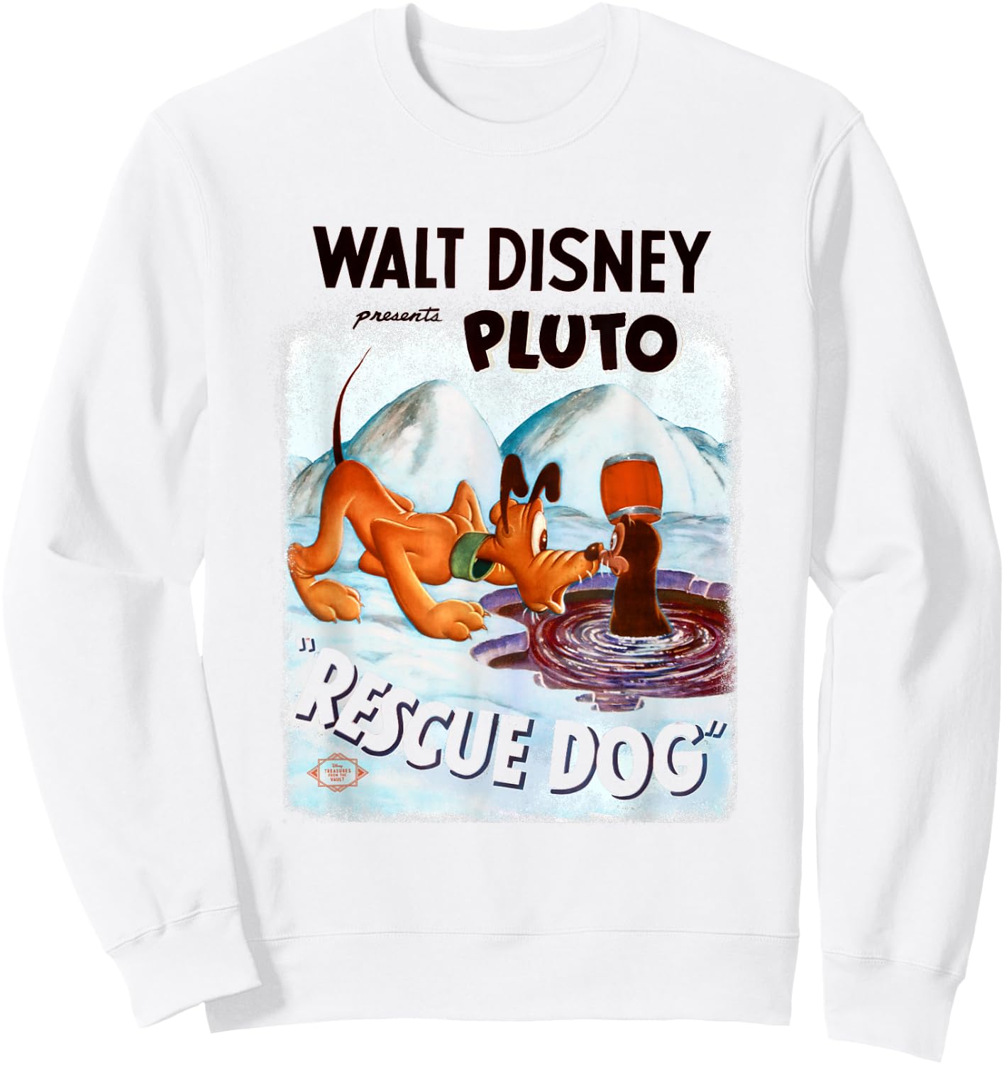 Disney Pluto Rescue Dog Salty the Seal Retro Vintage Classic Sweatshirt - Sweatshirt | White
