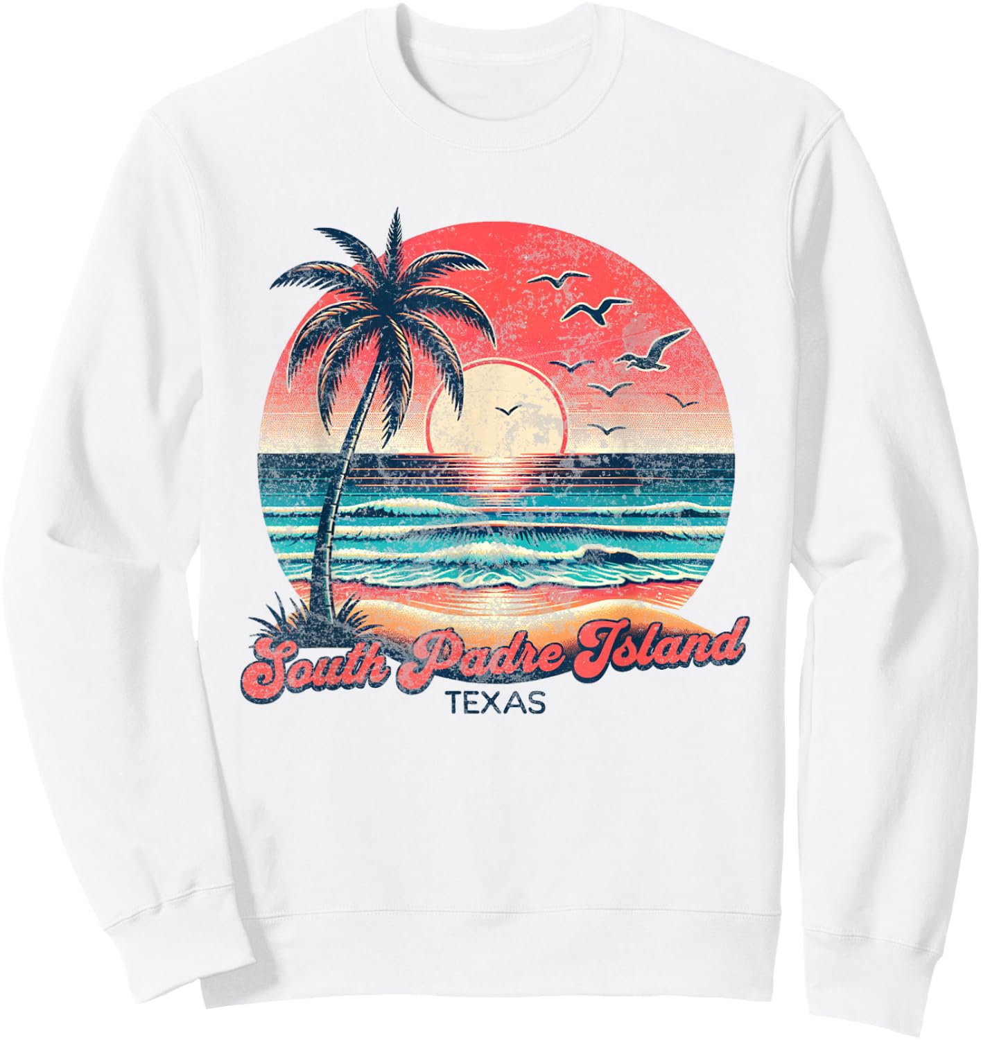 South Padre Island Sweatshirt - Sweatshirt | White