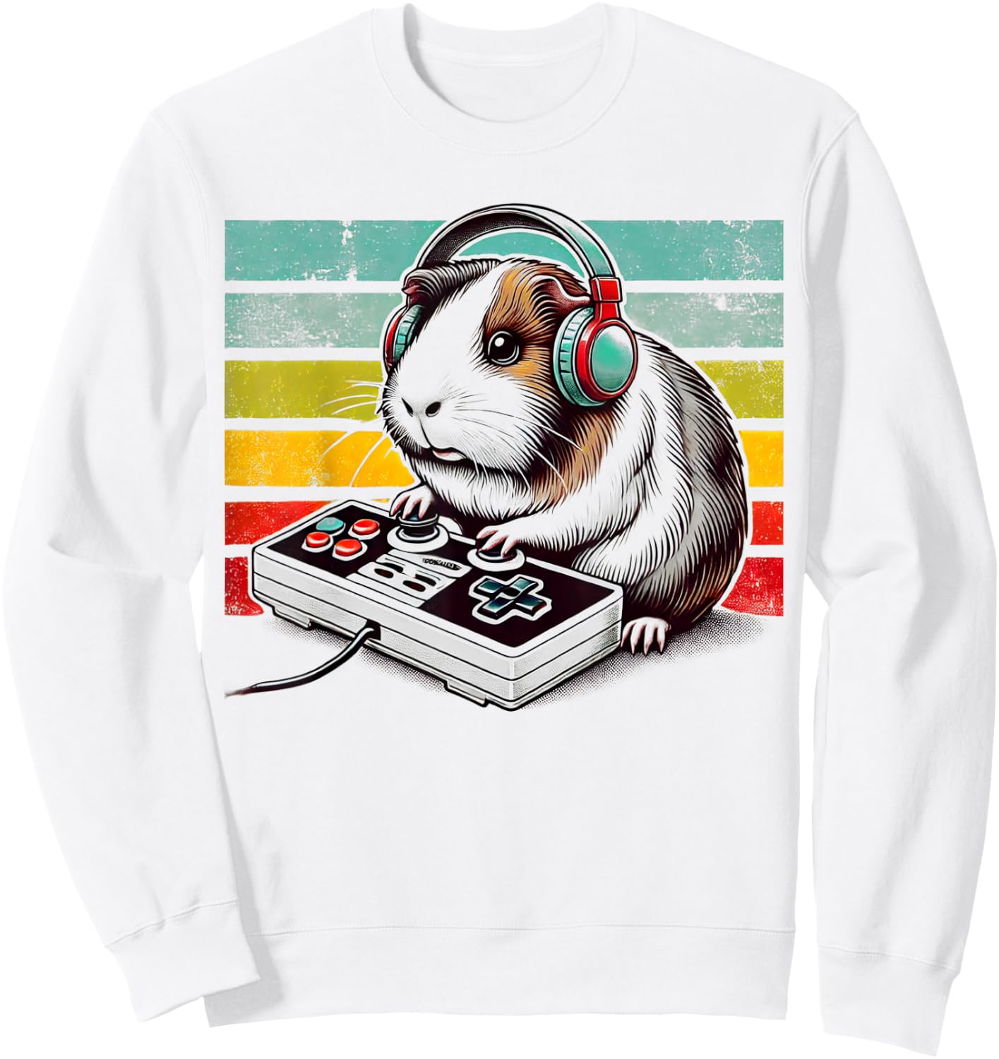 Guinea Pig Gamer - Video Gaming Animal Rodent Lover Sweatshirt - Sweatshirt | White