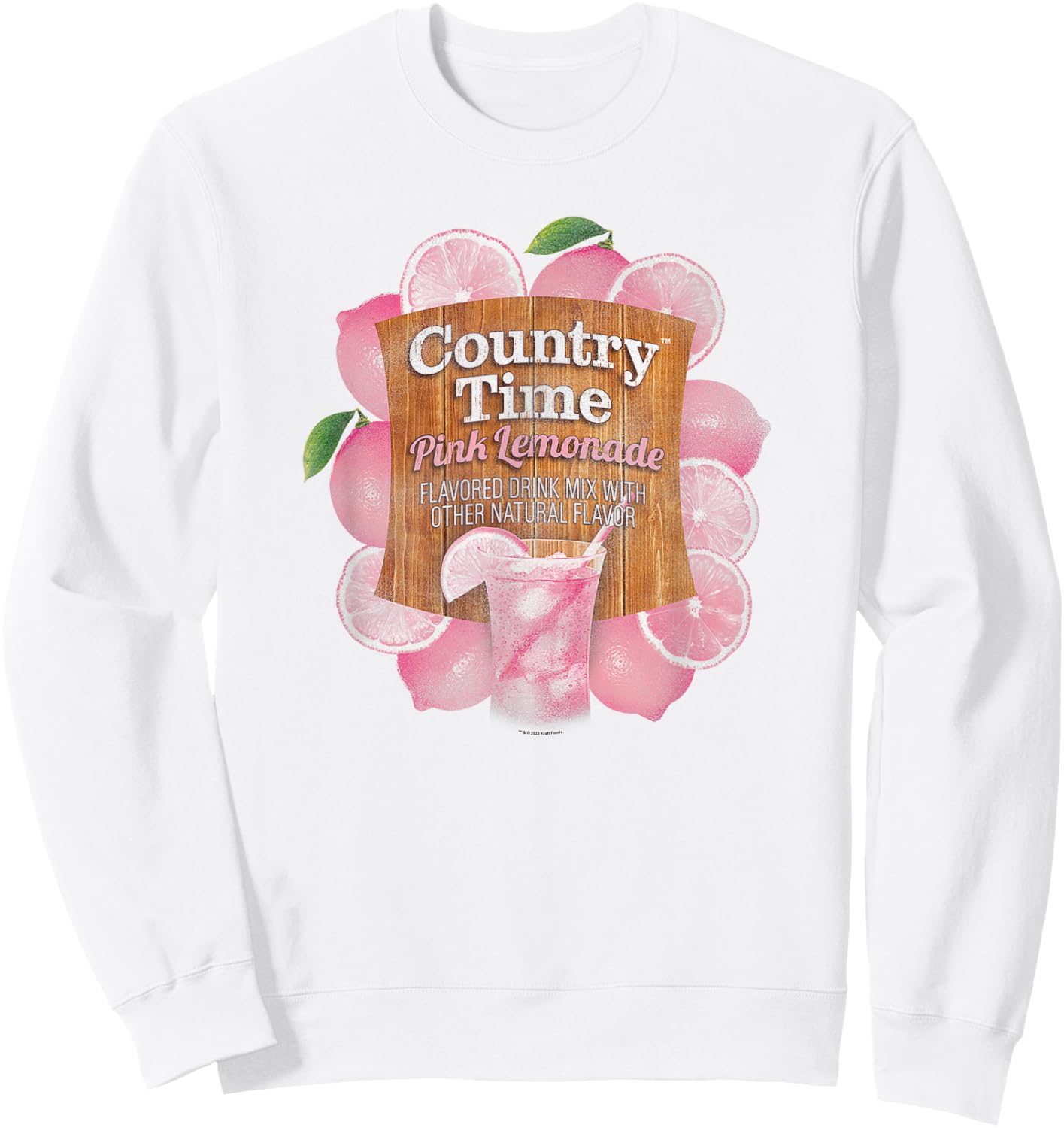 Country Time Pink Lemonade Classic Beverage Logo Sweatshirt - Sweatshirt | White