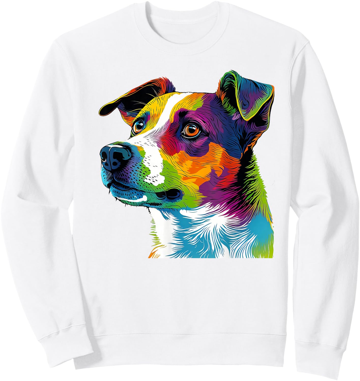 Cute Jack Russel Dog Colorful Jack Russel Mom Sweatshirt - Sweatshirt | White
