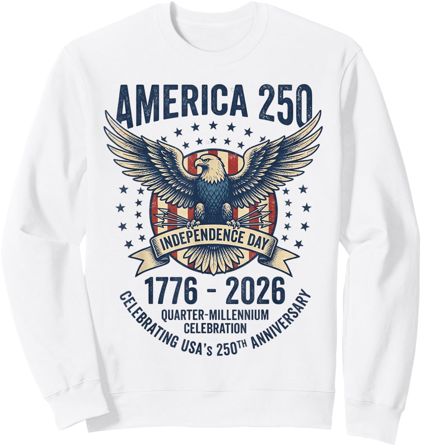 Anniversaire américain, États-Unis, 1776-2026, Quarter Millennium 250 Sweatshirt - Sweatshirt | White