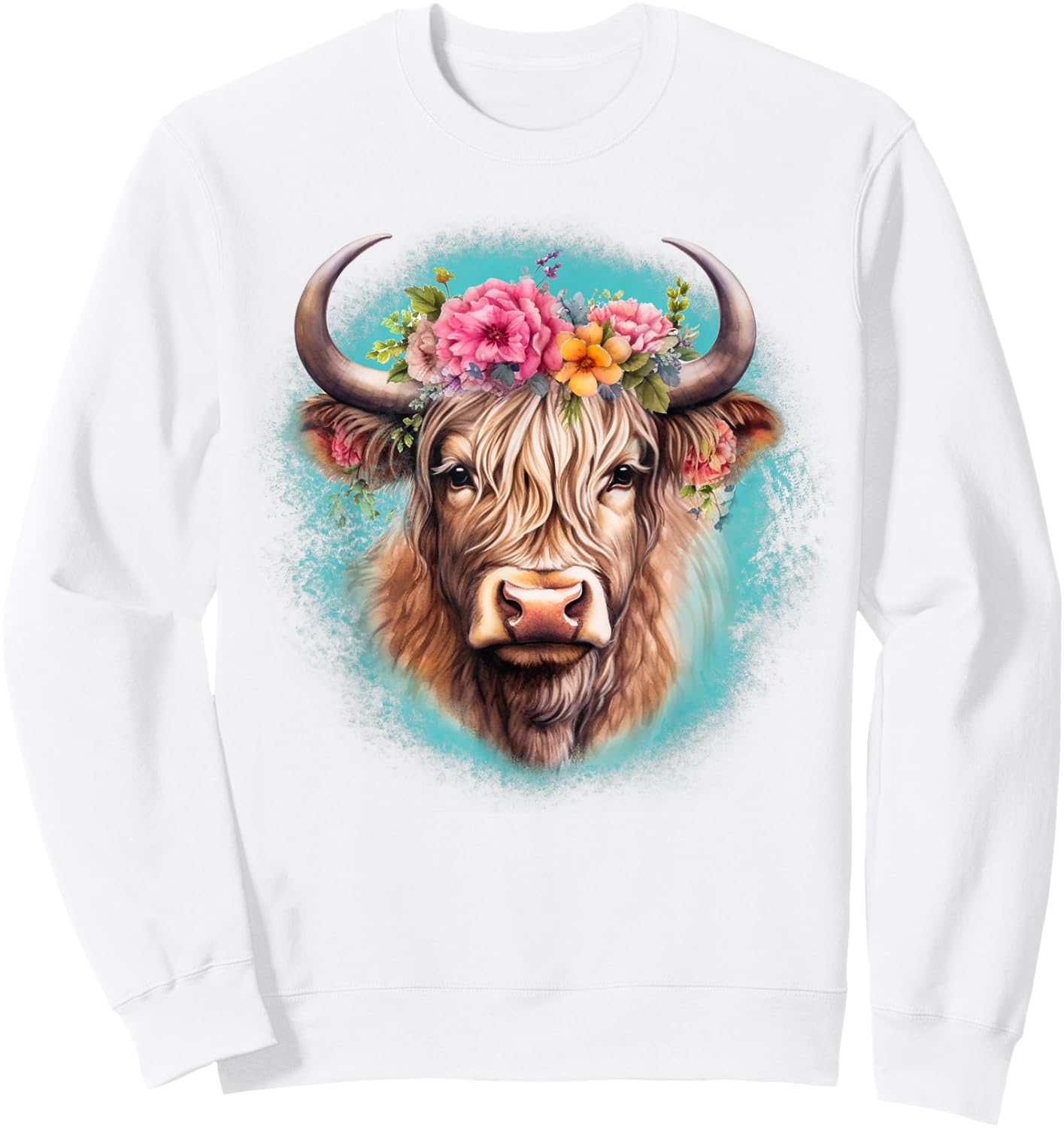 Highland Cow Sweatshirt - Sweatshirt | White