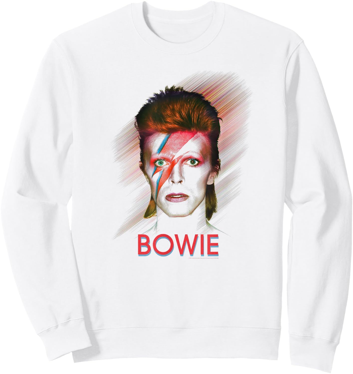 David Bowie - Blur Bowie , white, S Sweatshirt - Sweatshirt | White