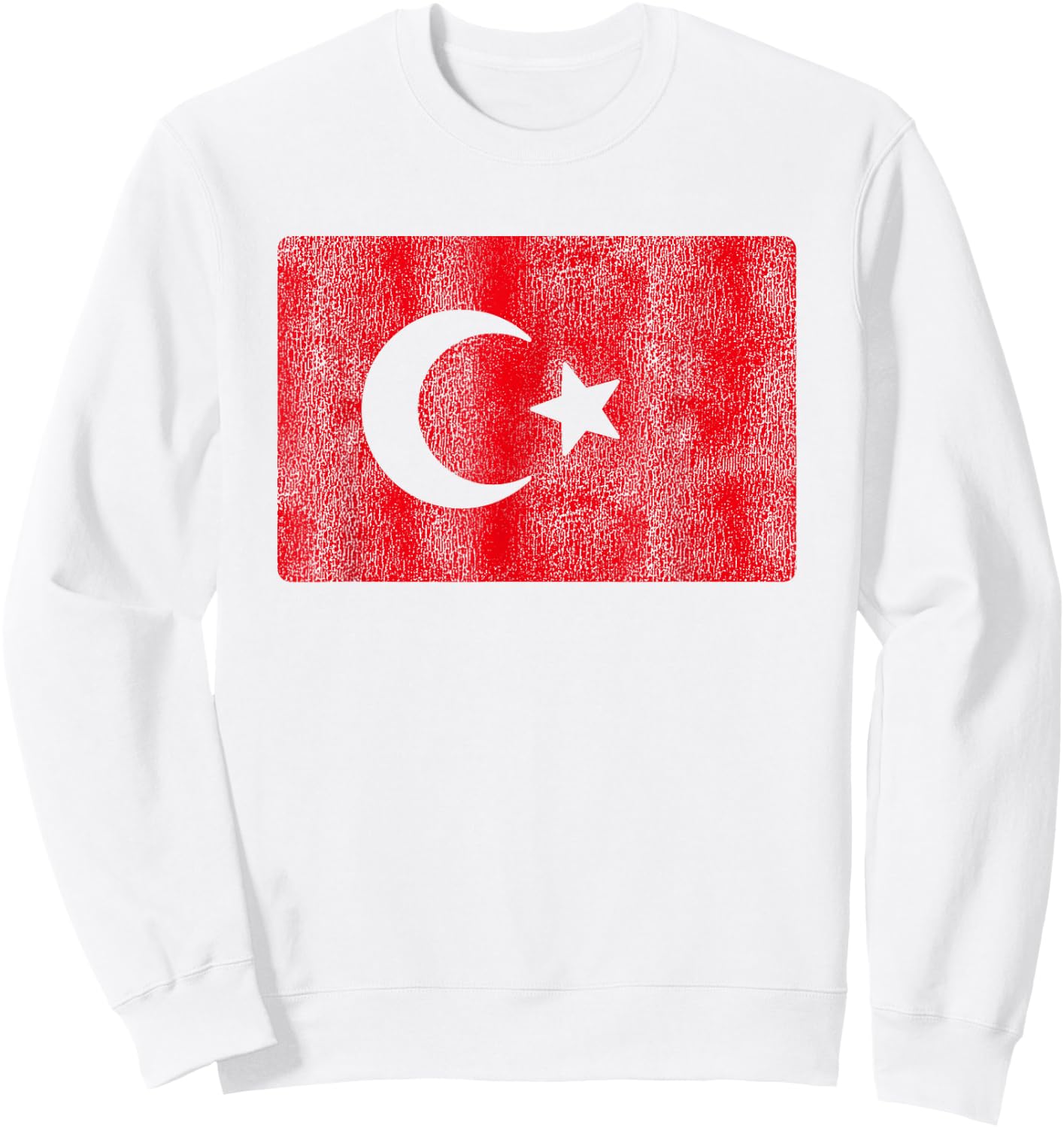 Retro Turkish Flag Turkey Souvenir Ottoman Empire Men Women Sweatshirt - Sweatshirt | White