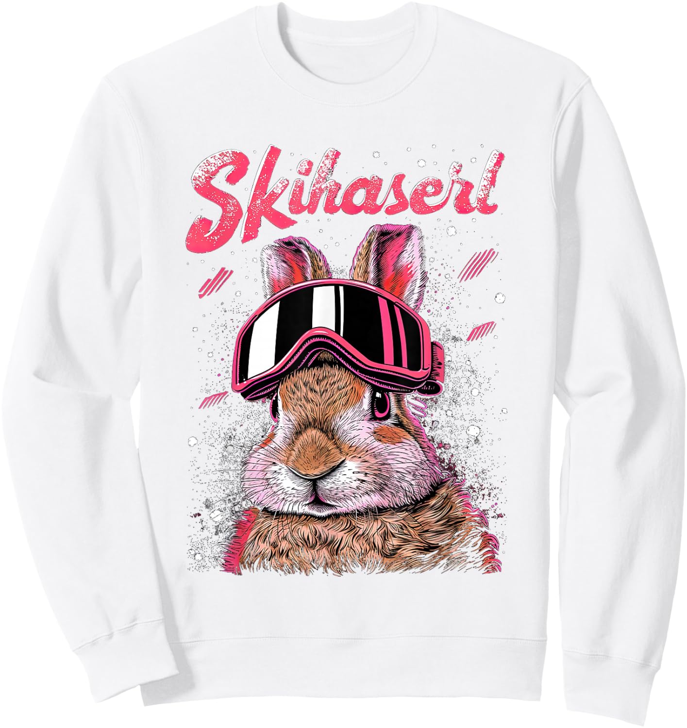 Skihaserl Apres Ski Haserl Skier Winter Women's , pink Sweatshirt - Sweatshirt | White