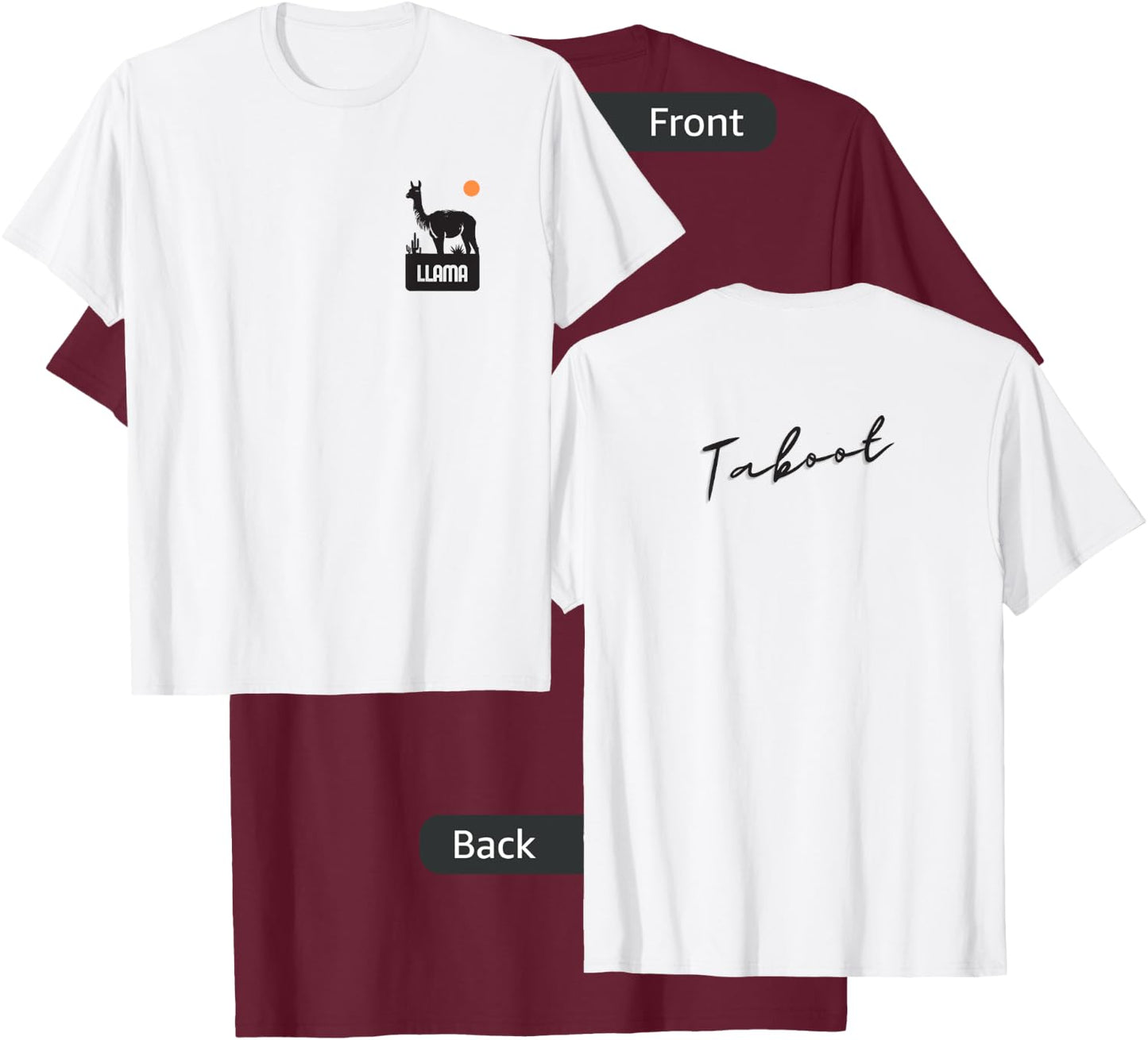 Llama Taboot Phish T-Shirt - T-Shirt | Maroon
