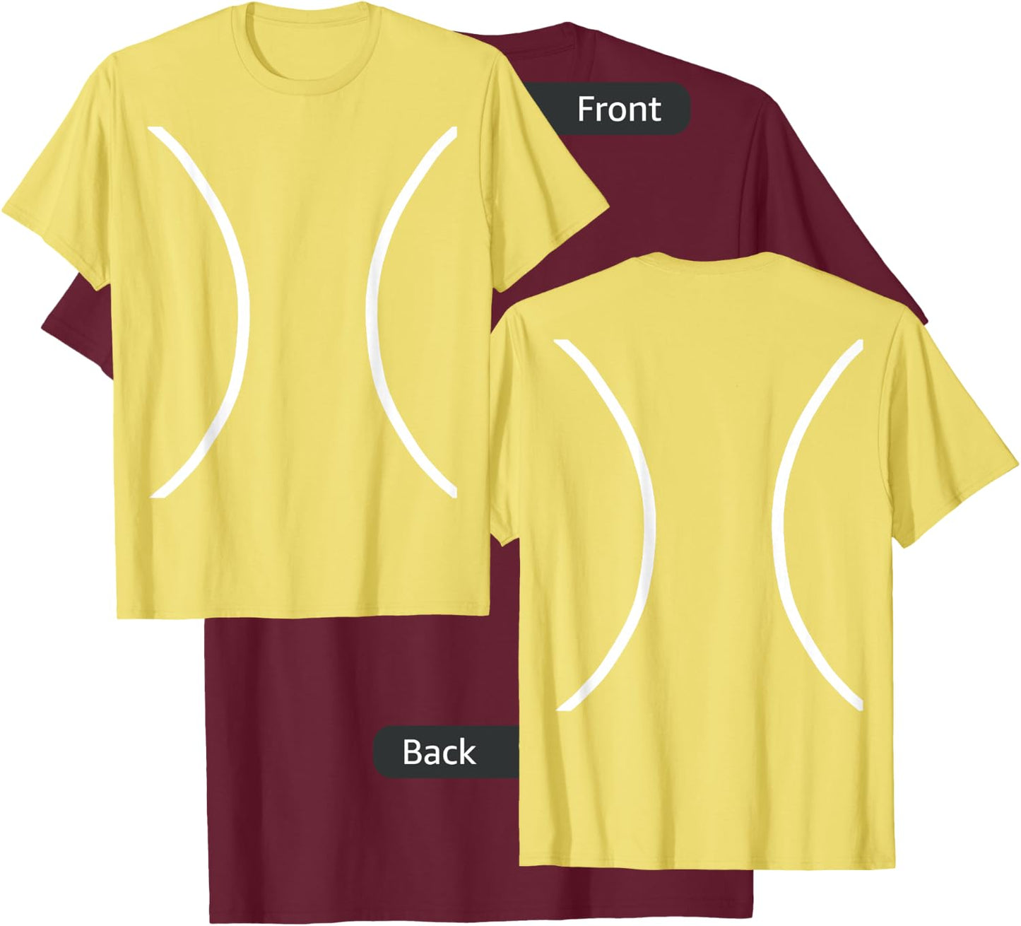 Tennis Ball Lines Halloween Costume Funny Sport Playing T-Shirt - T-Shirt | Maroon