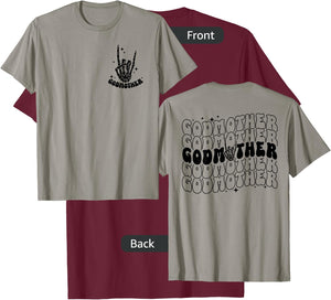 Godmother Skeleton Hand, Godmama Goddaughter Halloween Day T-Shirt - T-Shirt | Maroon