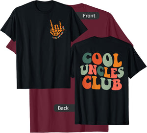 Cool Uncles Club Retro Groovy Funny New Uncle Men T-Shirt - T-Shirt | Maroon