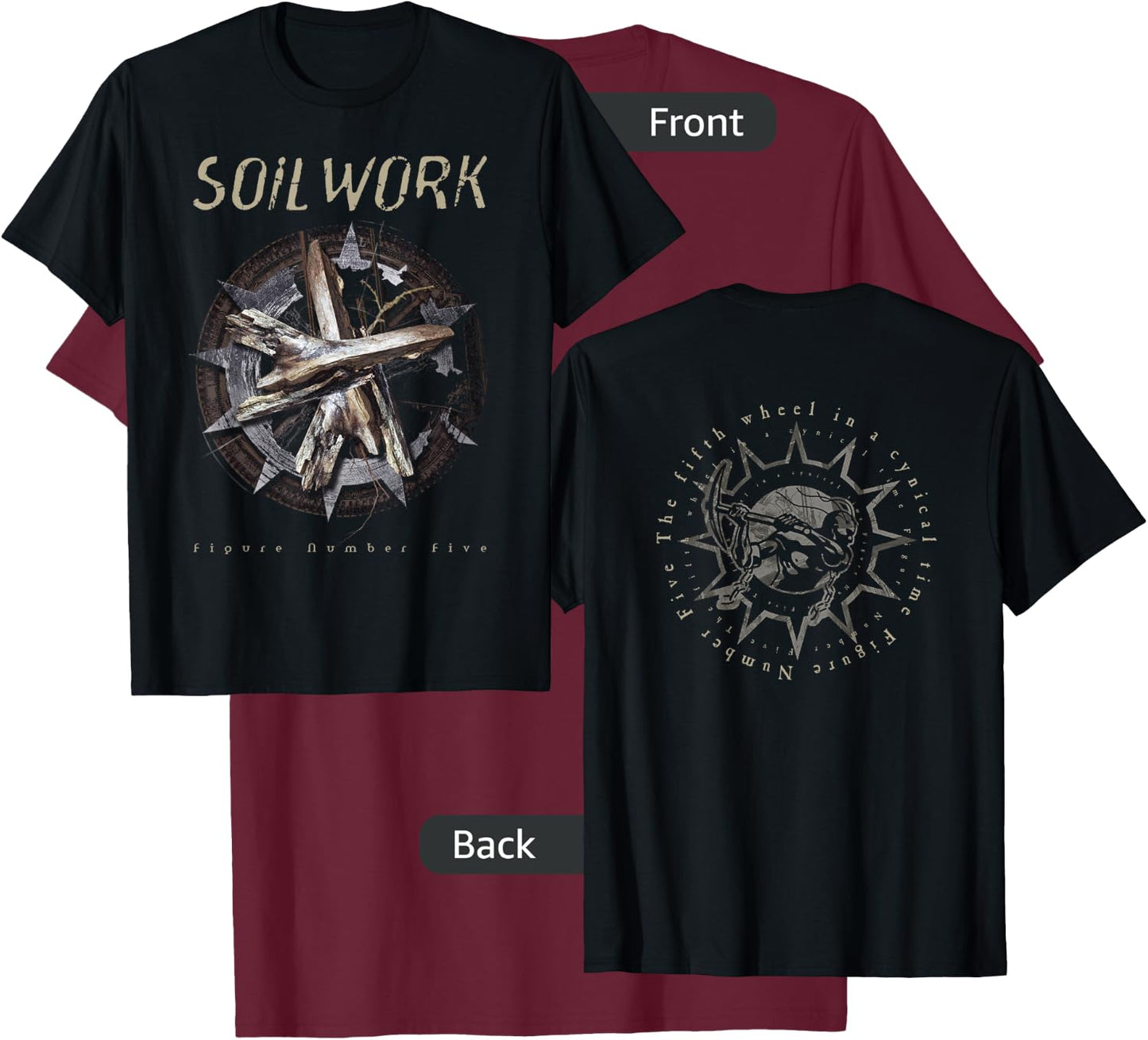 Figure Number Five T-Shirt - T-Shirt | Maroon