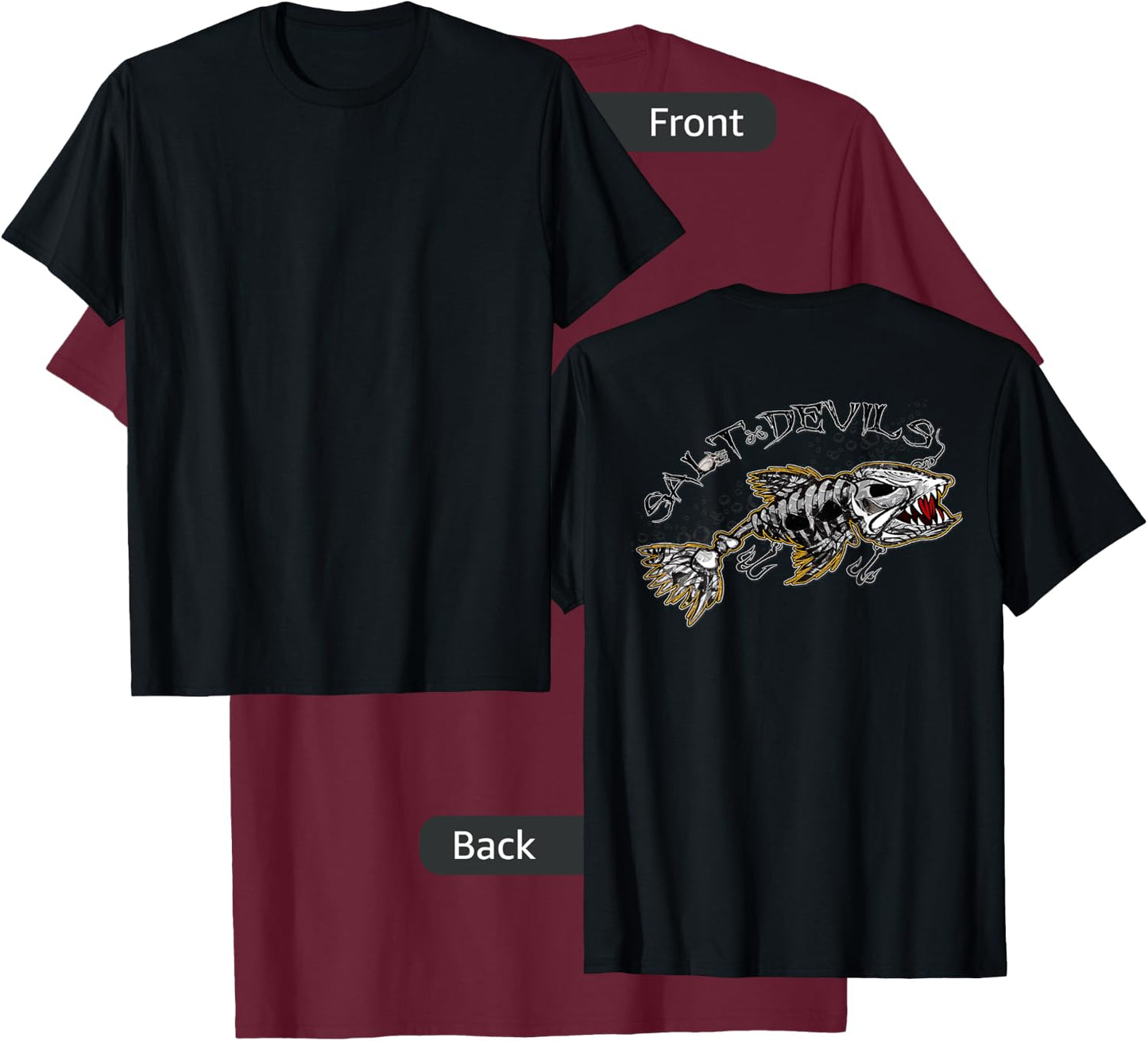 Skull Fish Lure T-Shirt - T-Shirt | Maroon