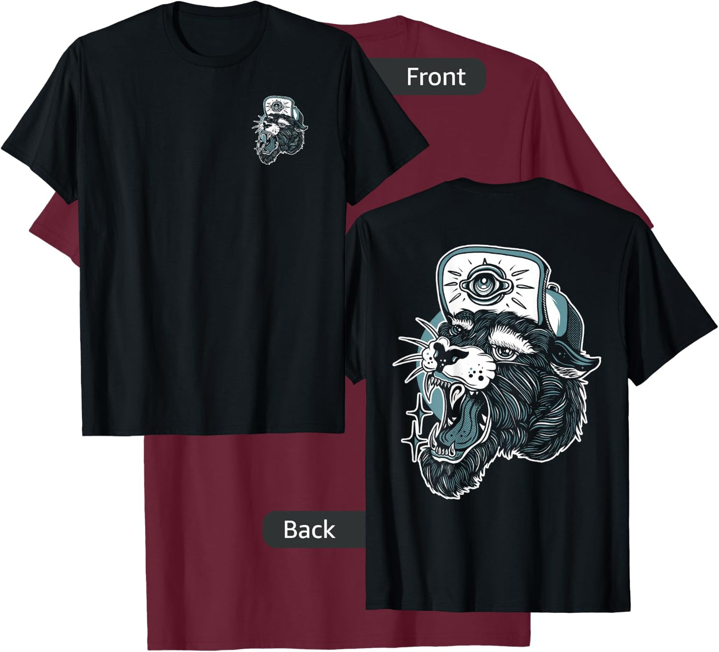 Edgy Panther American Traditional Tattoo Flash Ink Addict T-Shirt - T-Shirt | Maroon