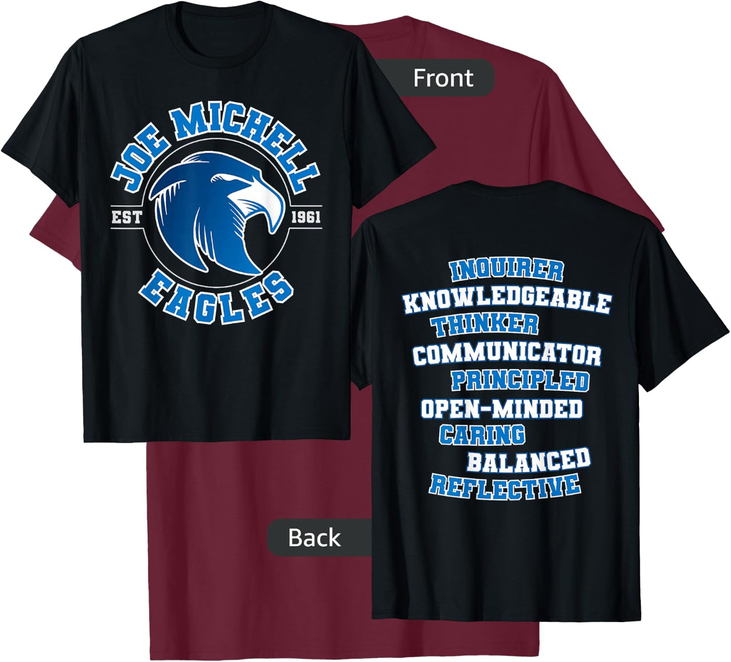 Joe Michell School Eagles 2021 T-Shirt - T-Shirt | Maroon