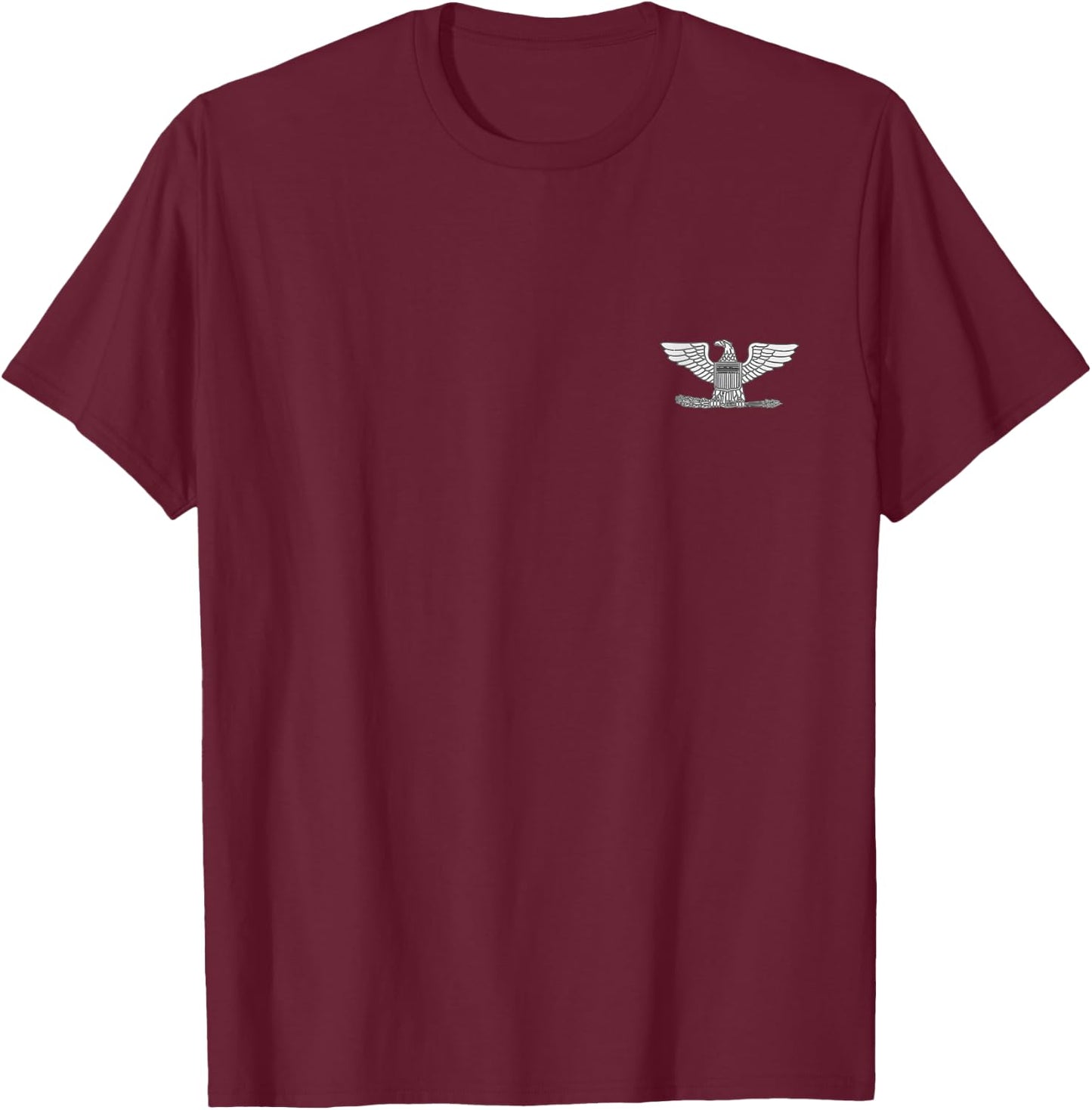 O-6 Colonel Officer Rank Insignia, Army Division Patch Gift T-Shirt - T-Shirt | Maroon
