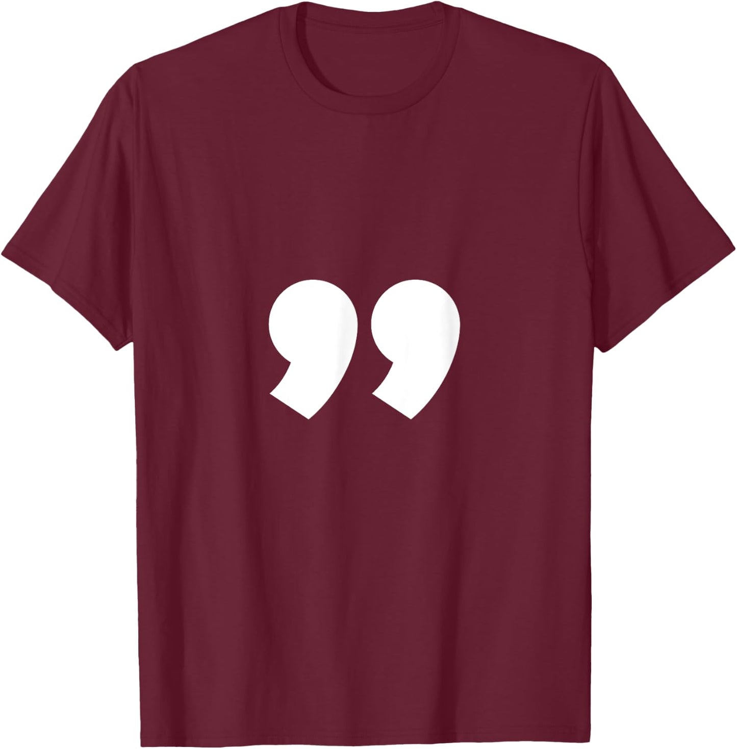 Alphabet Punctuation Quotation Mark T-Shirt - T-Shirt | Maroon