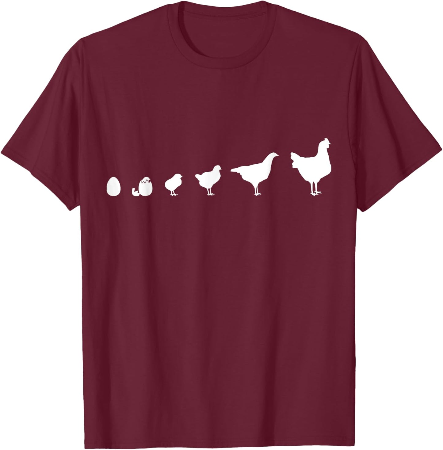 Chickens in a row T-Shirt - T-Shirt | Maroon