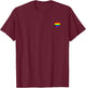 Dezente Regenbogen-gestreifte kleine Herz-Flagge Pride Month LGBT T-Shirt - T-Shirt | Maroon