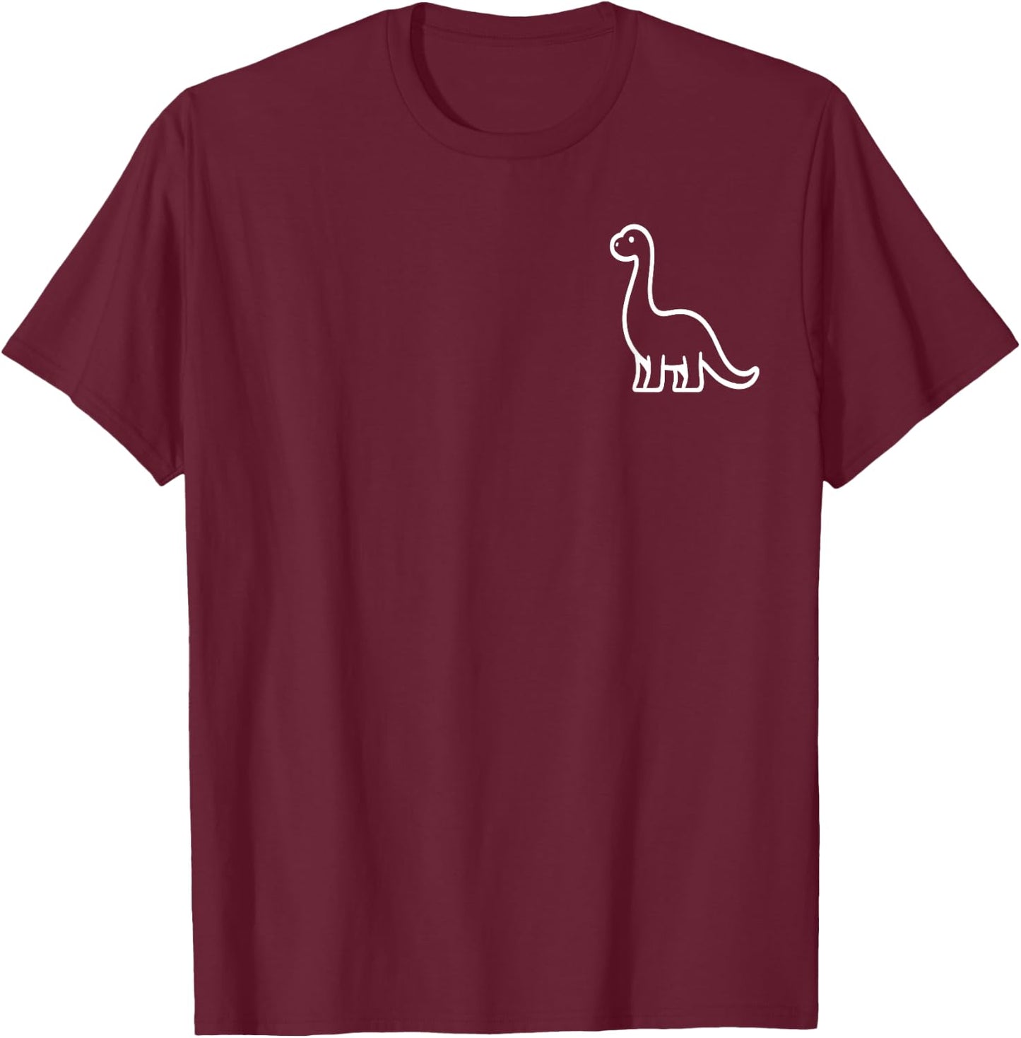 Small Dinosaur Women's Men's Children Beautiful Dinosaur , black T-Shirt - T-Shirt | Maroon