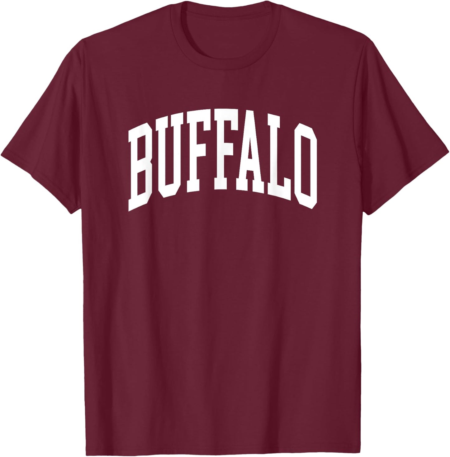 Retro Buffalo NY Varsity Letter Throwback Men Women Souvenir T-Shirt - T-Shirt | Maroon